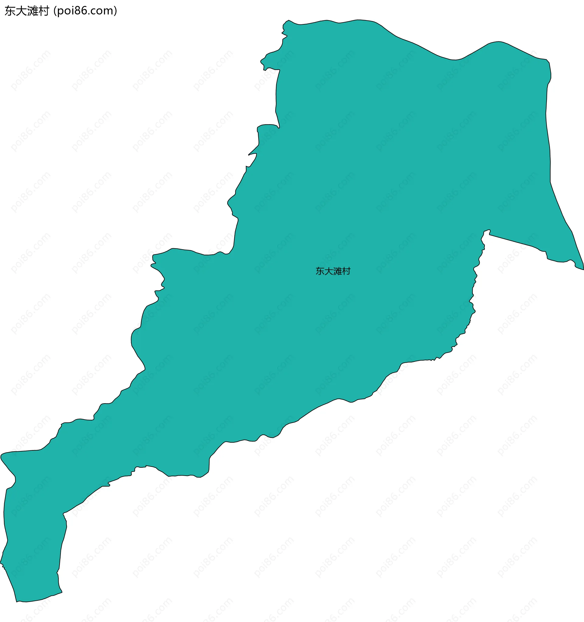 东大滩村边界地图