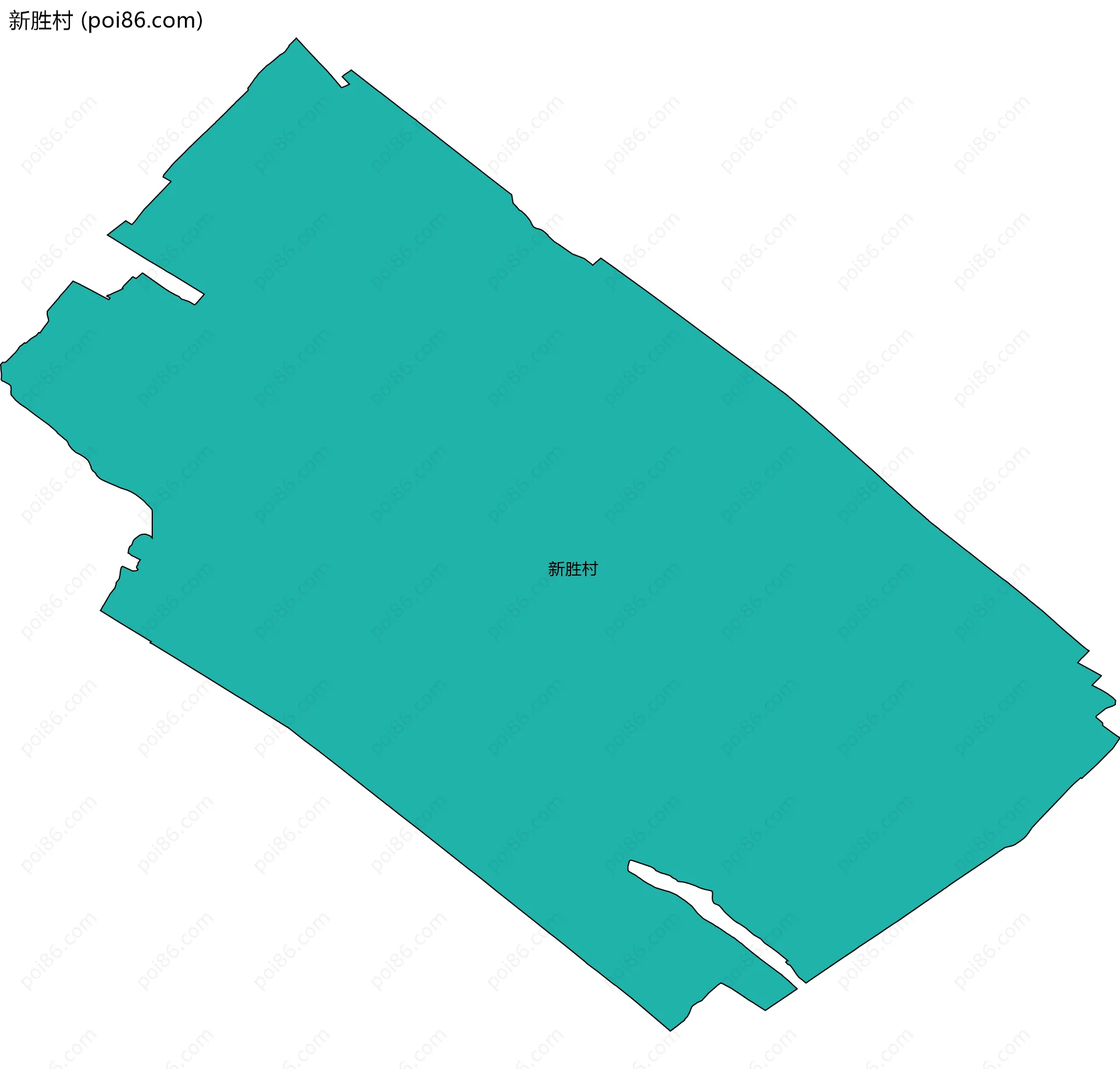 新胜村边界地图