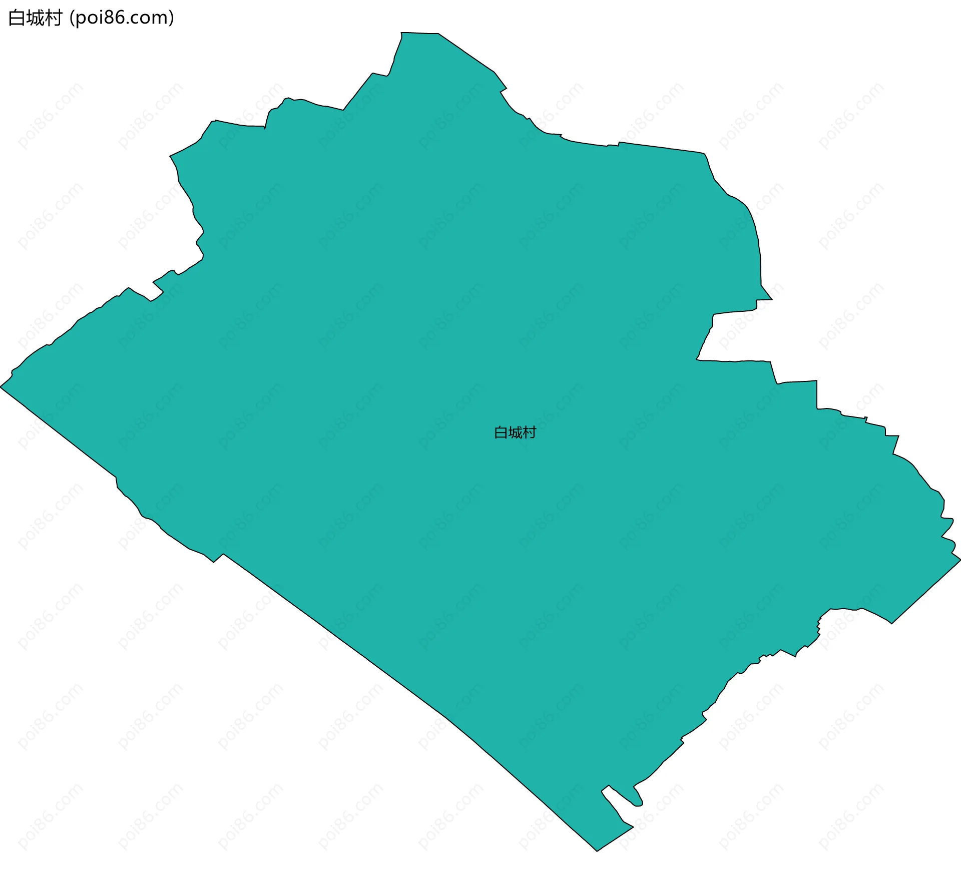 白城村边界地图