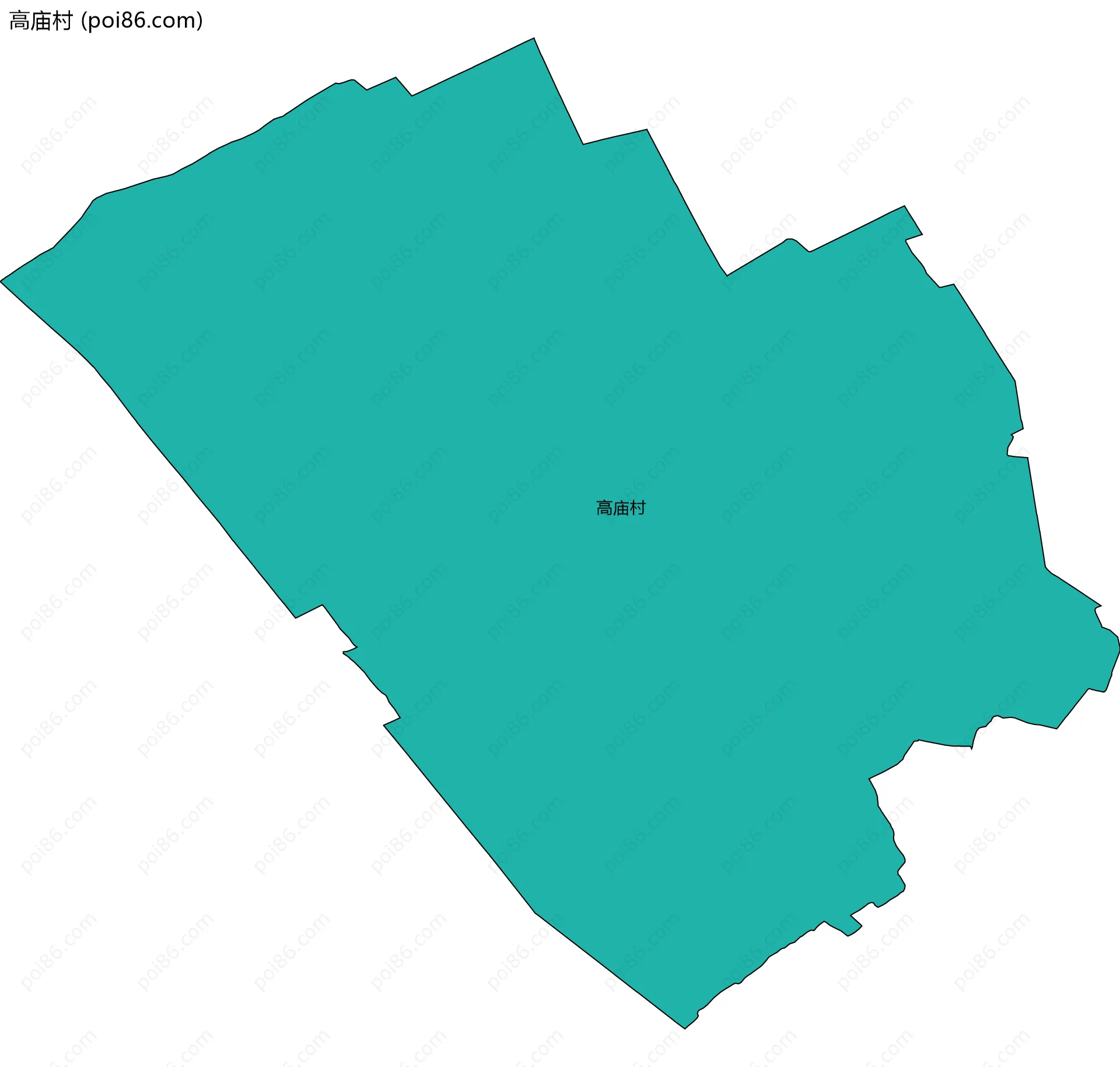高庙村边界地图