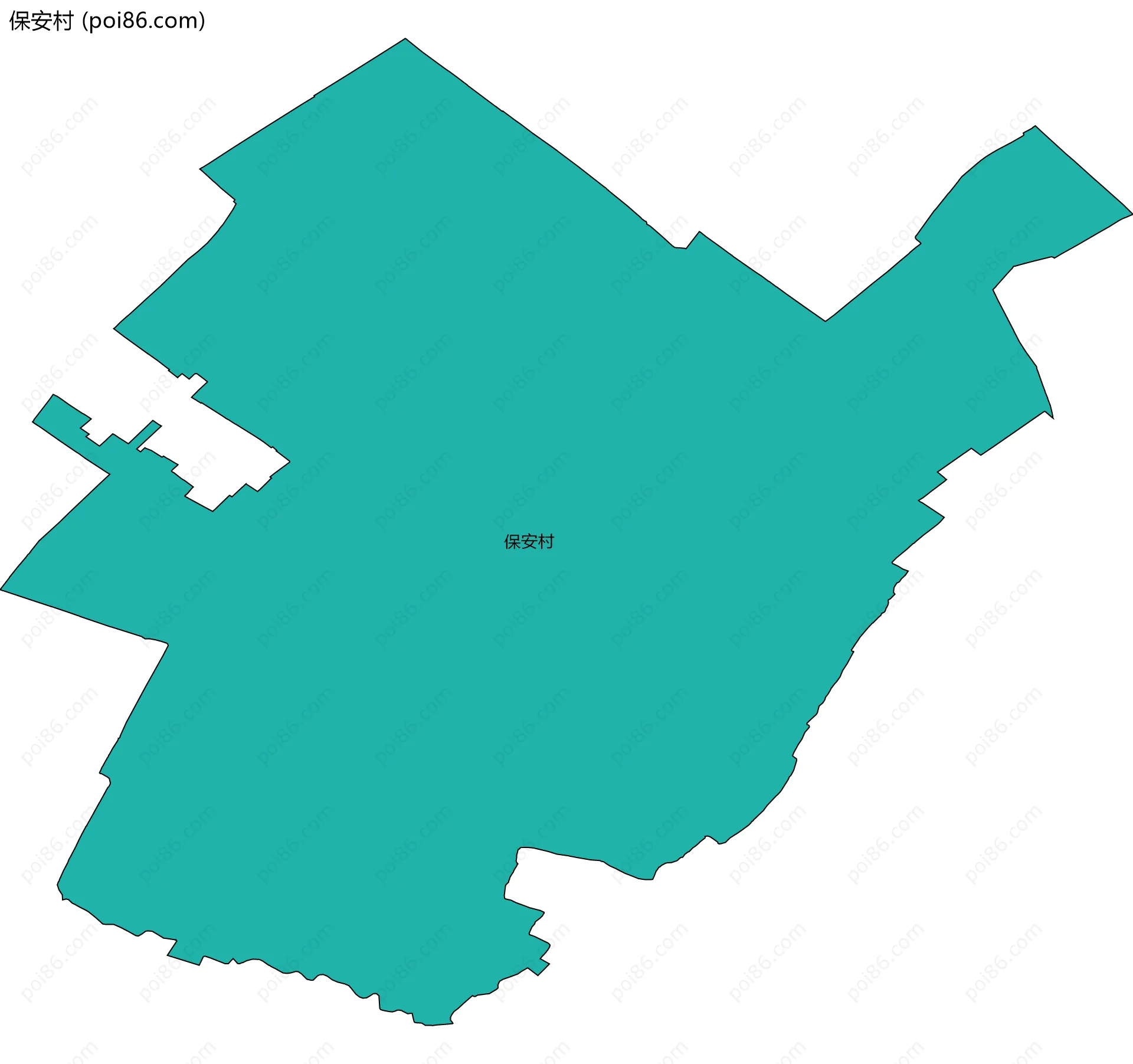保安村边界地图