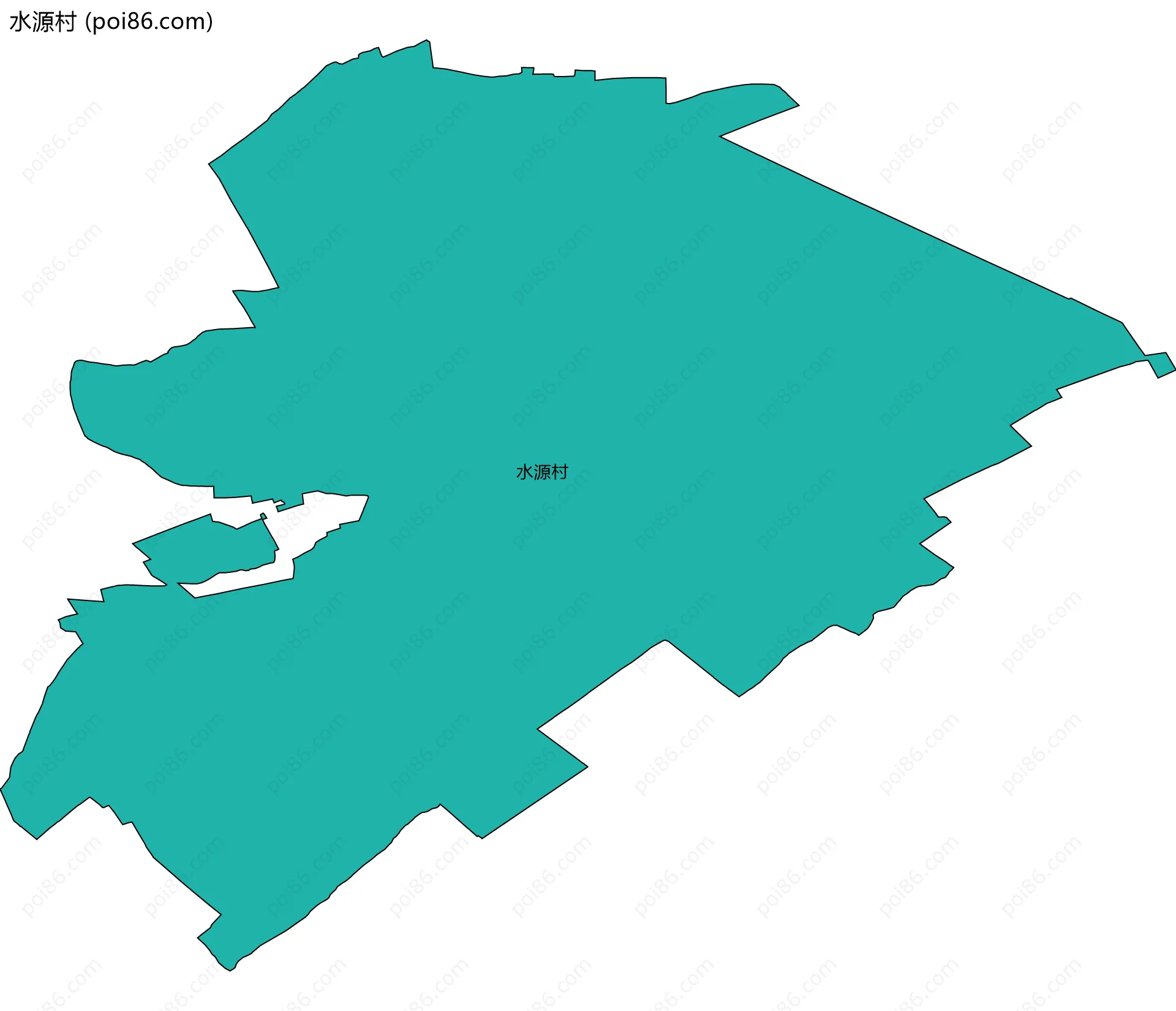 水源村边界地图