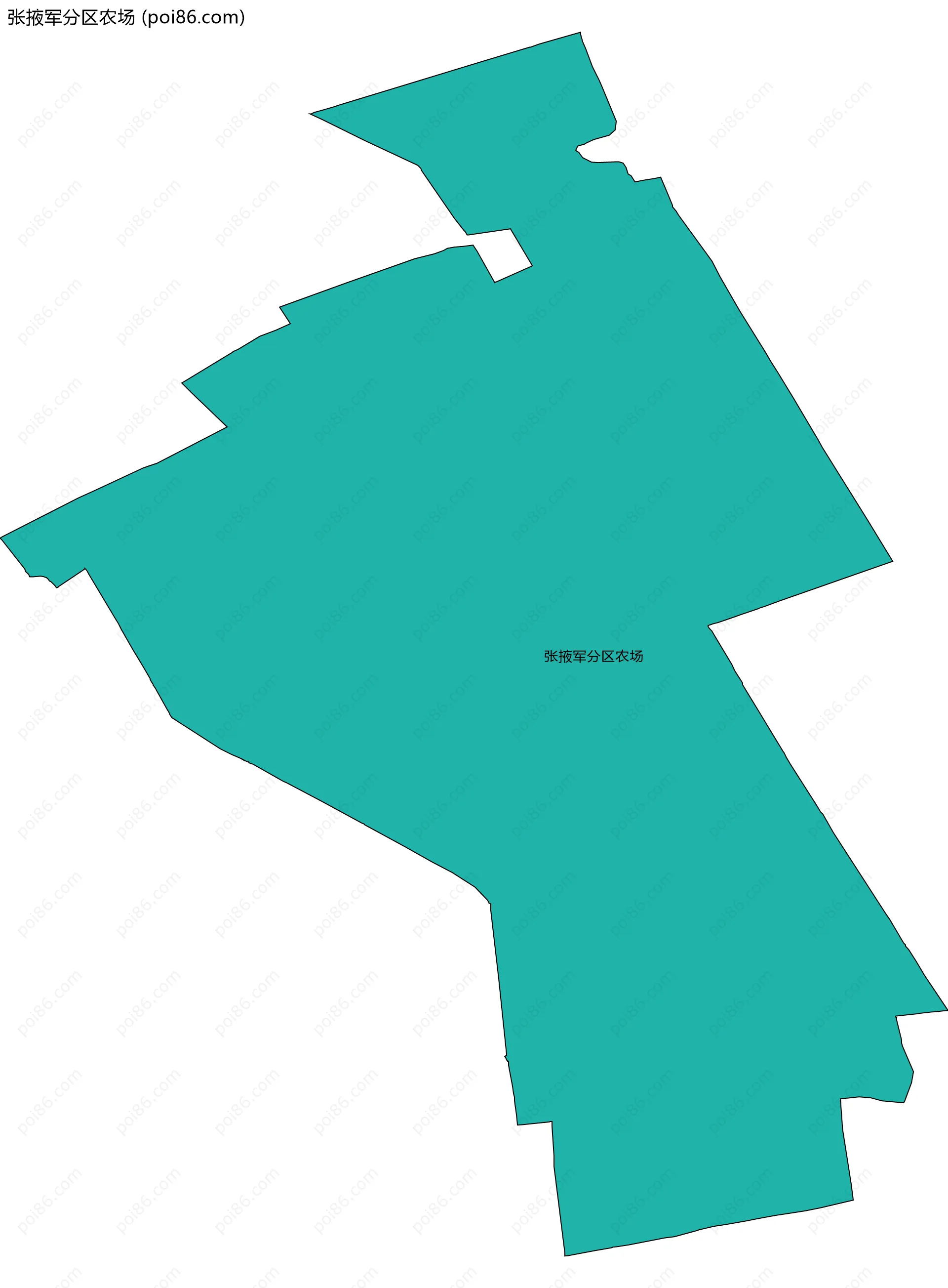 张掖军分区农场边界地图