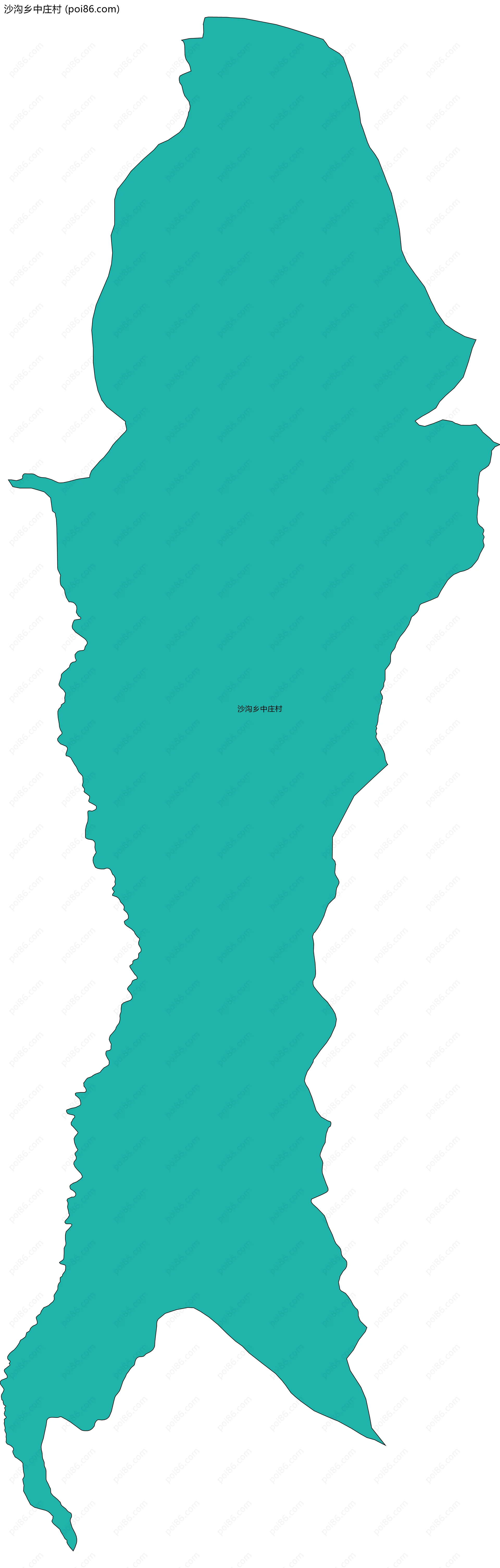 沙沟乡中庄村边界地图