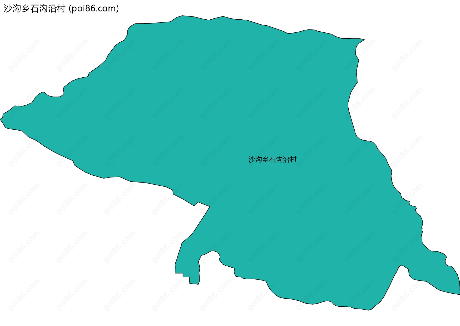 沙沟乡石沟沿村边界地图
