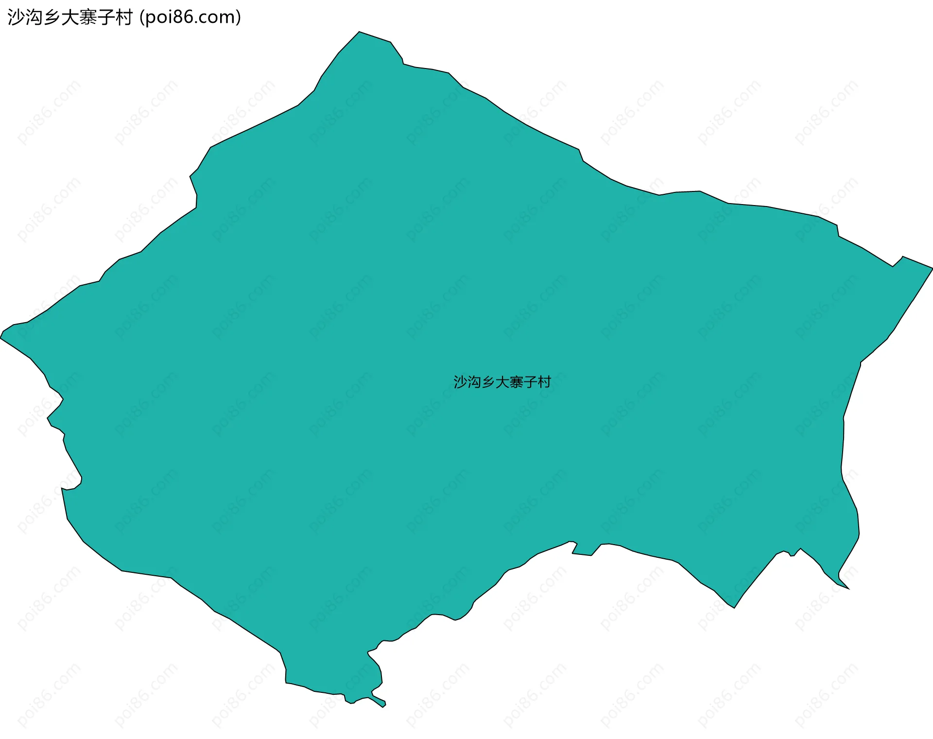 沙沟乡大寨子村边界地图