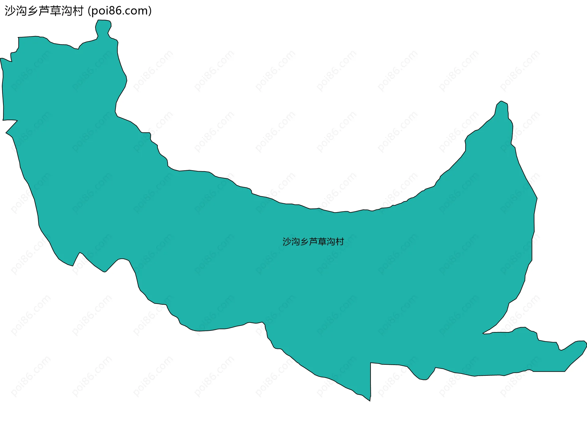 沙沟乡芦草沟村边界地图