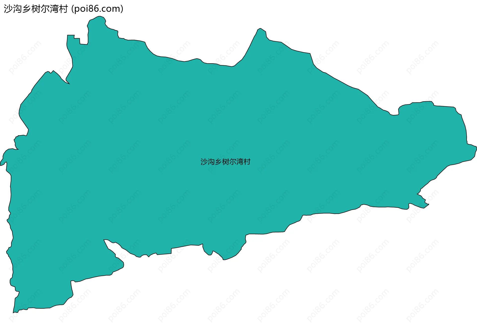 沙沟乡树尔湾村边界地图