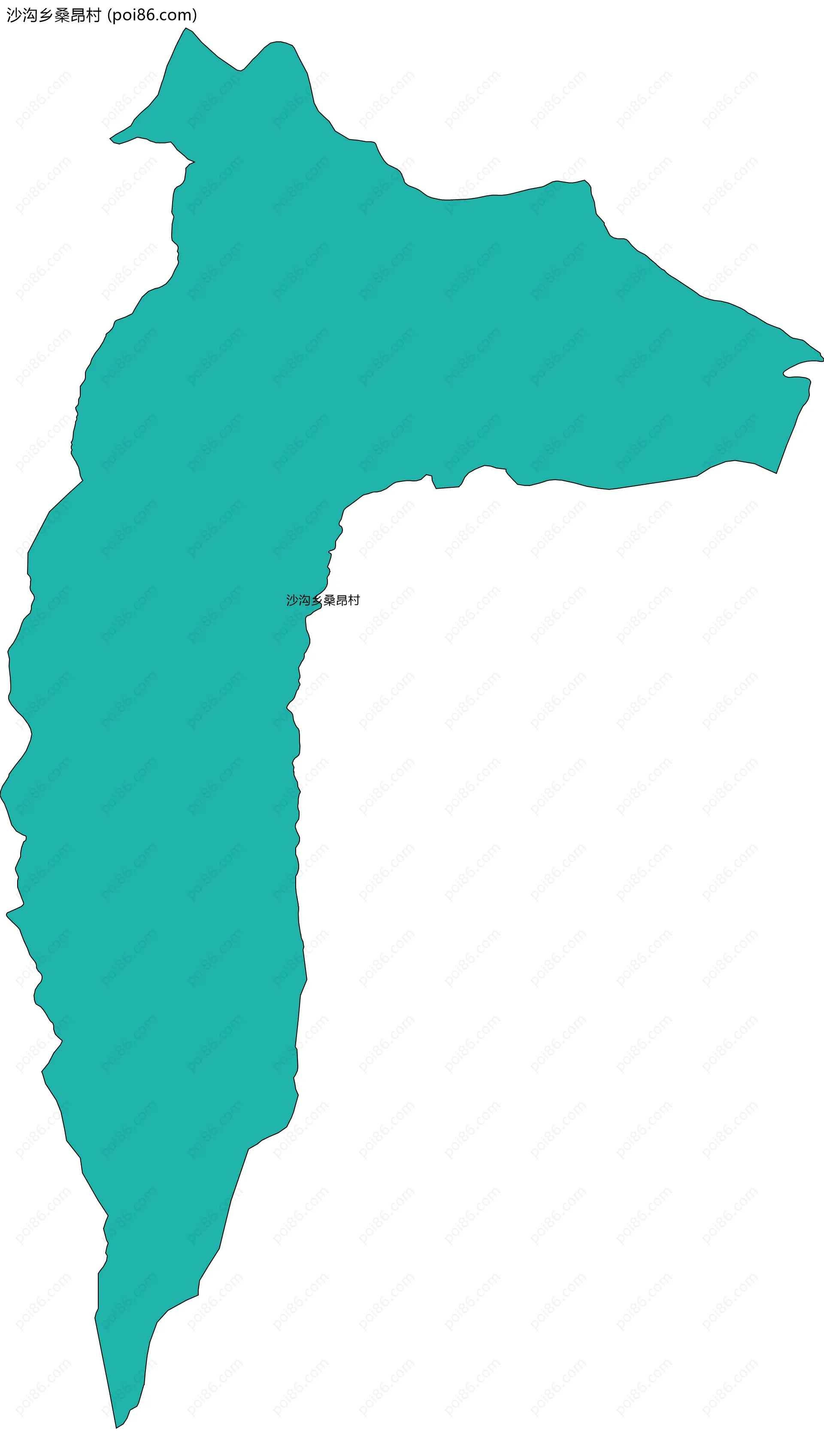 沙沟乡桑昂村边界地图