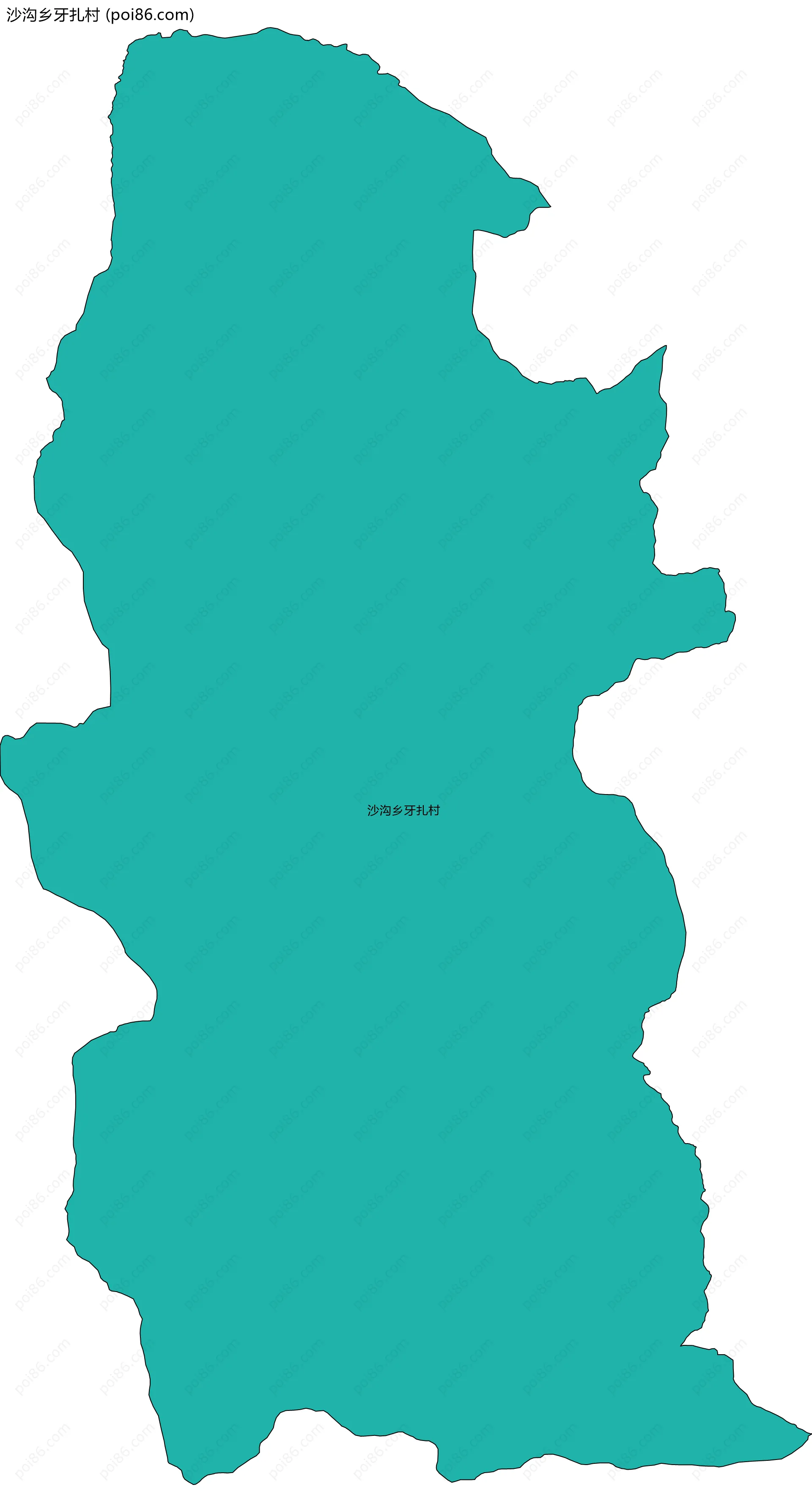 沙沟乡牙扎村边界地图