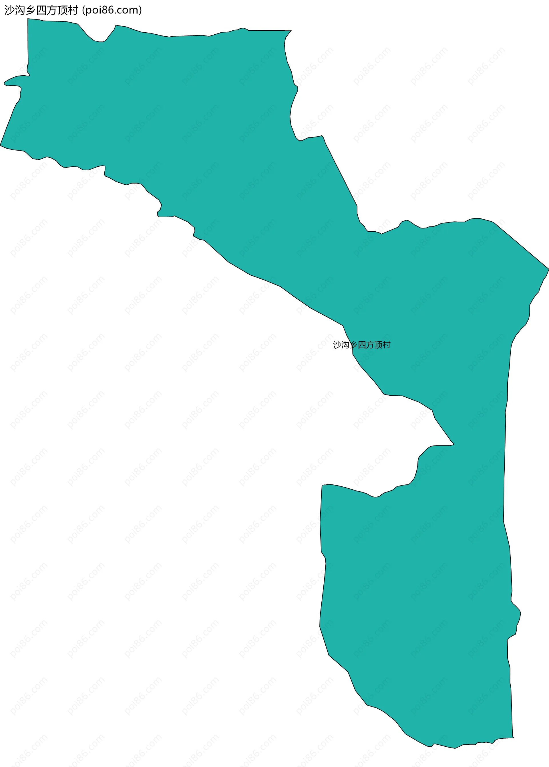 沙沟乡四方顶村边界地图