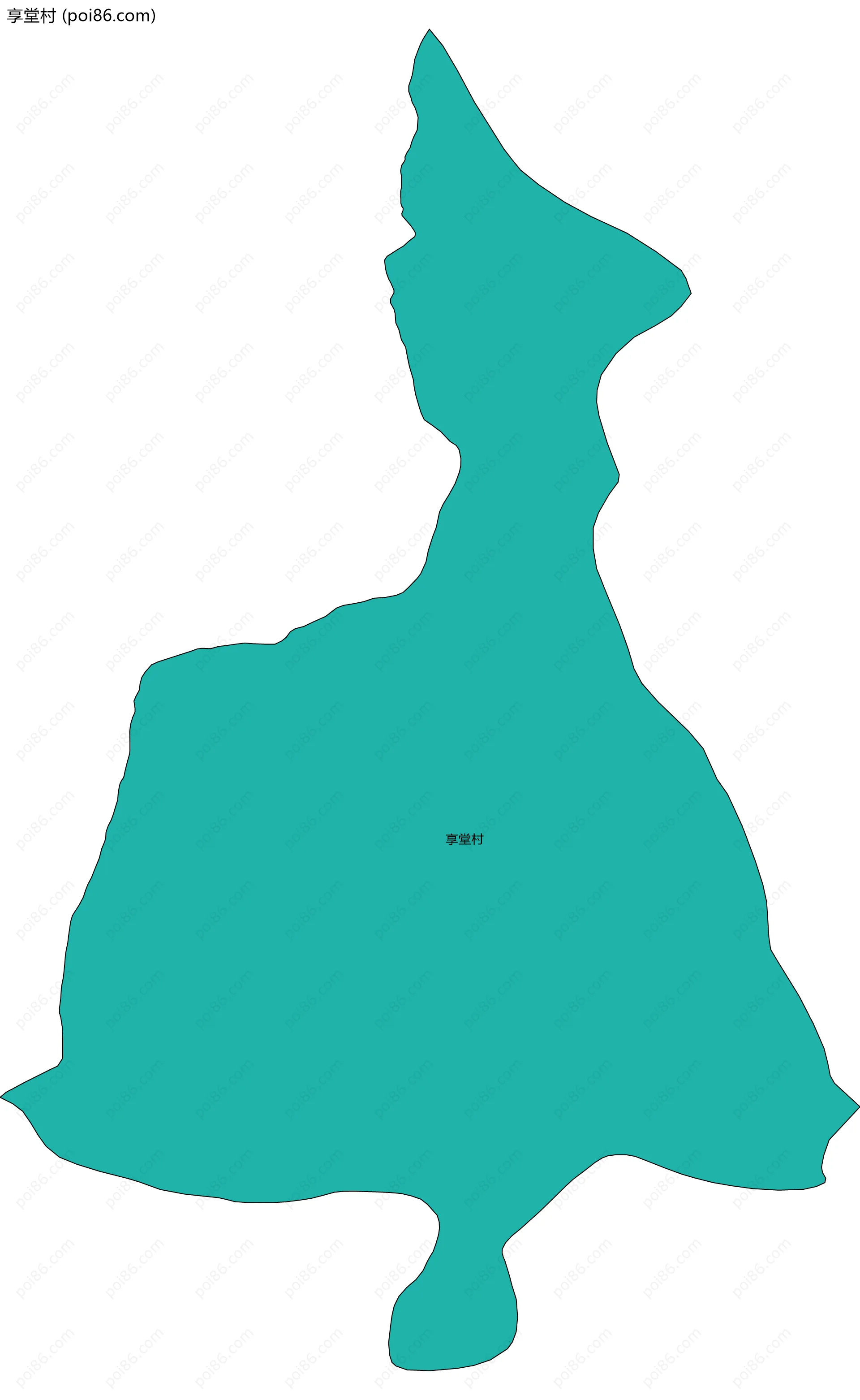 享堂村边界地图