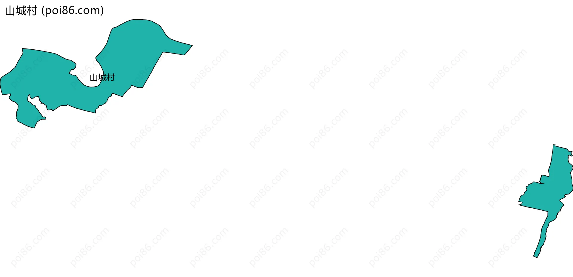山城村边界地图