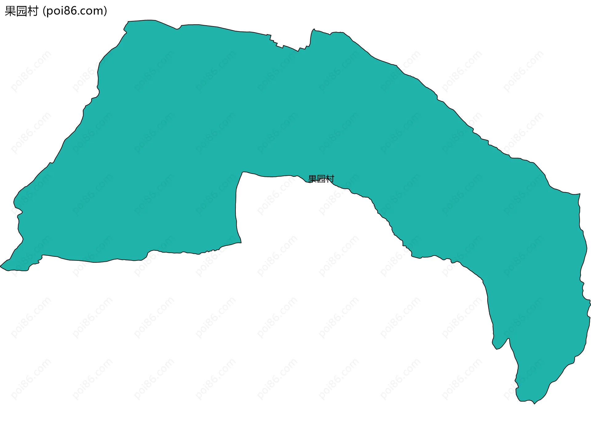 果园村边界地图