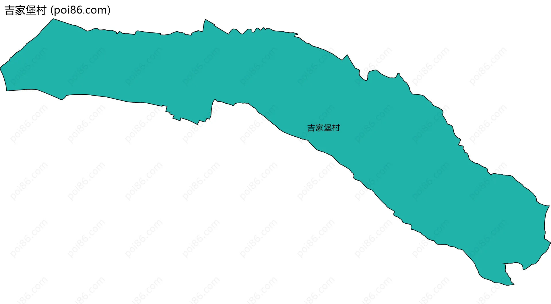 吉家堡村边界地图