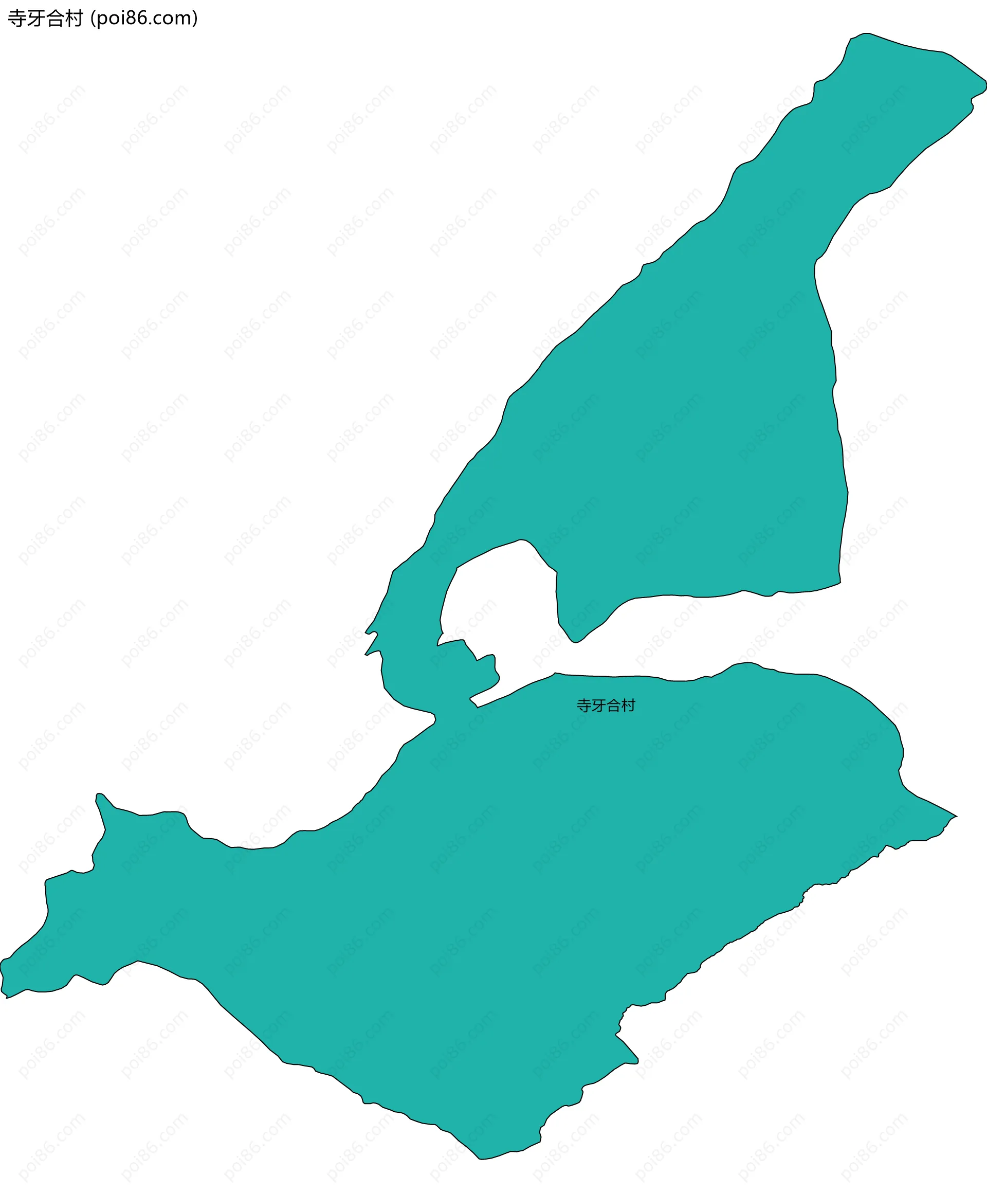 寺牙合村边界地图