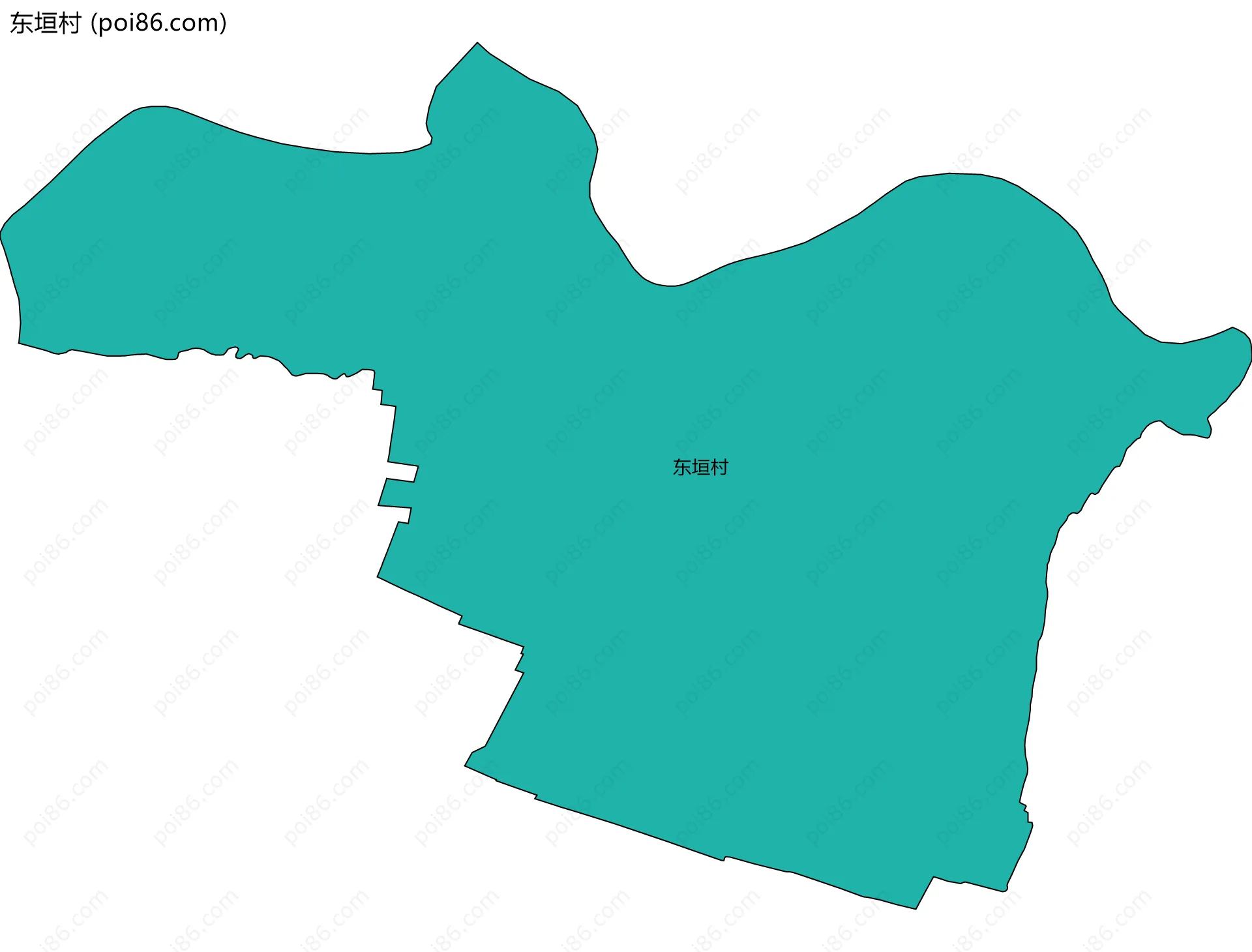 东垣村边界地图