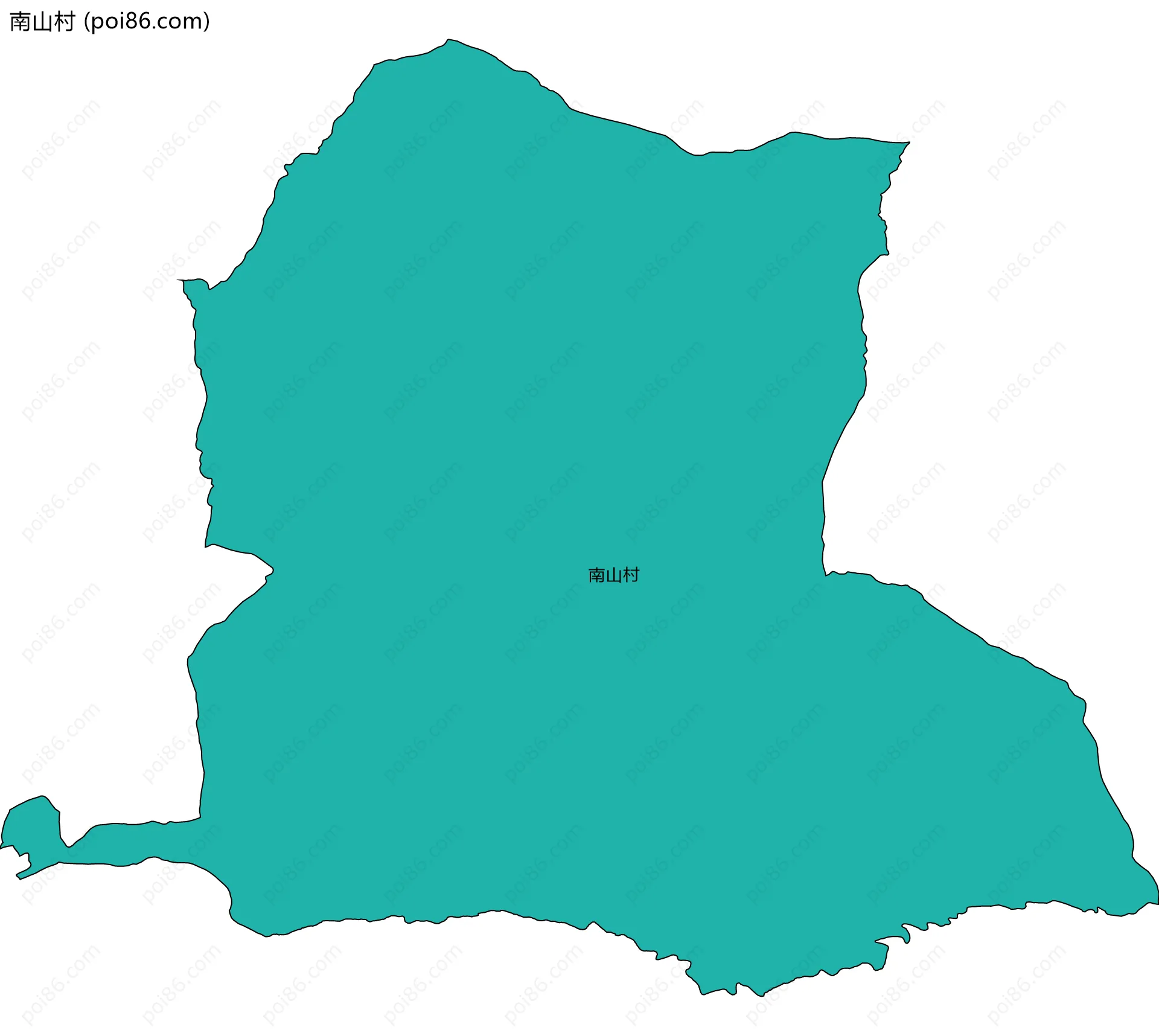 南山村边界地图