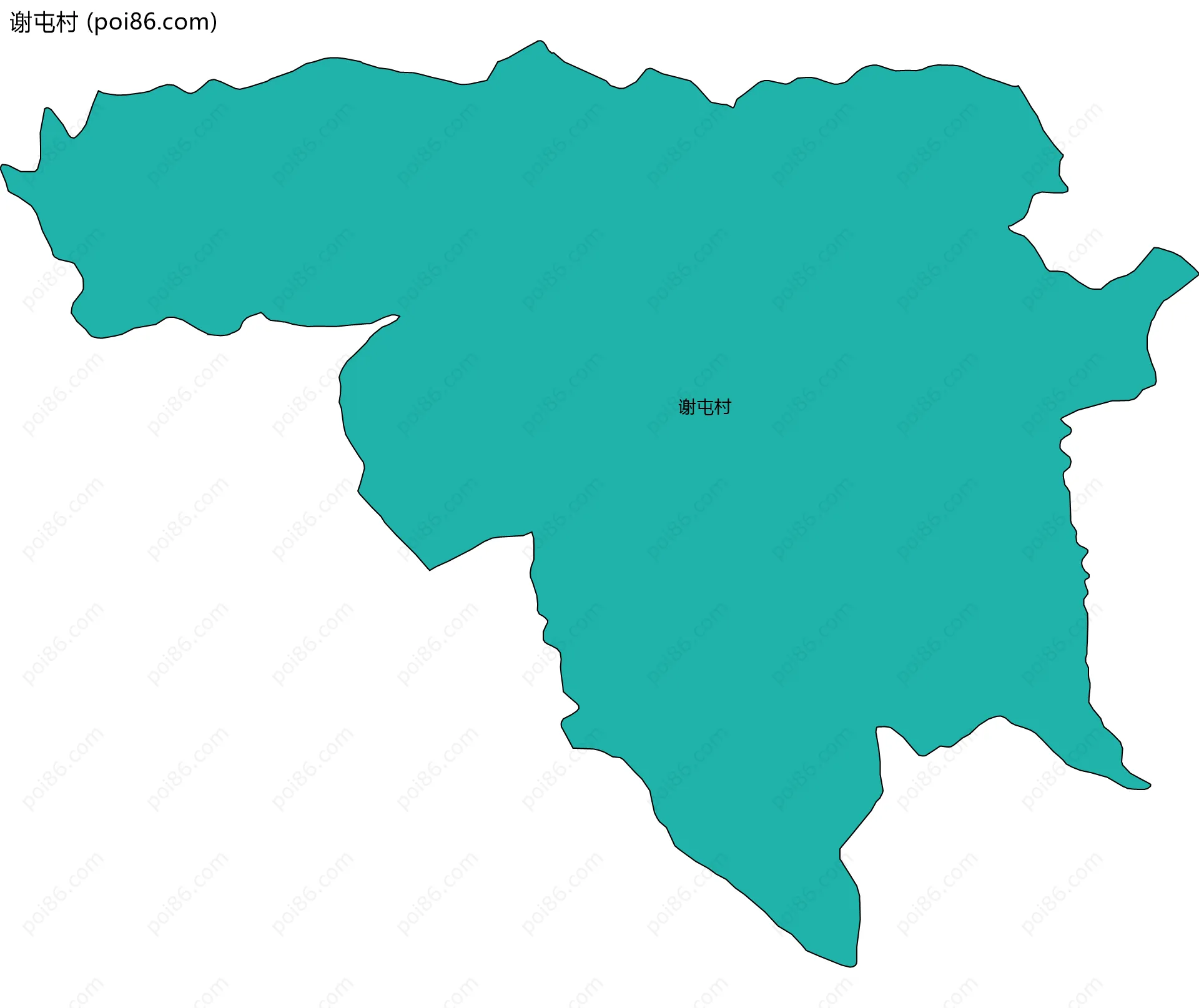 谢屯村边界地图