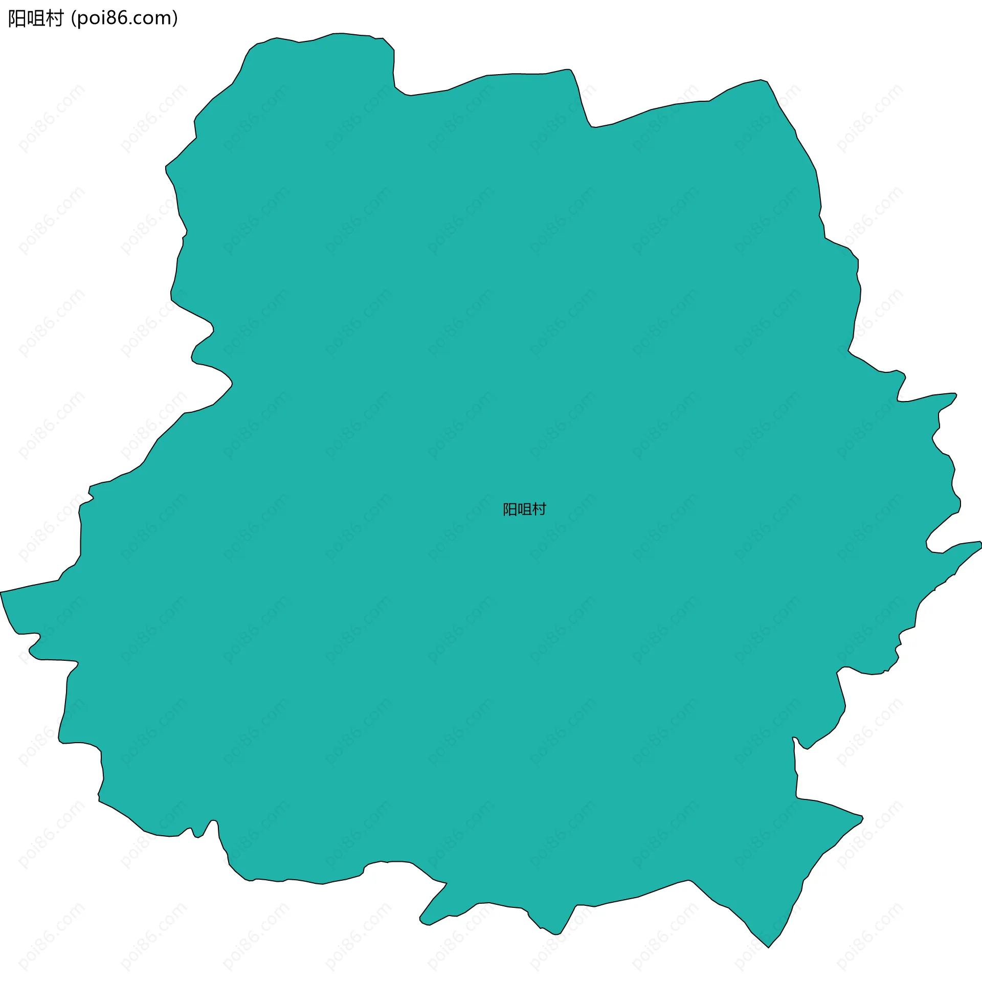 阳咀村边界地图