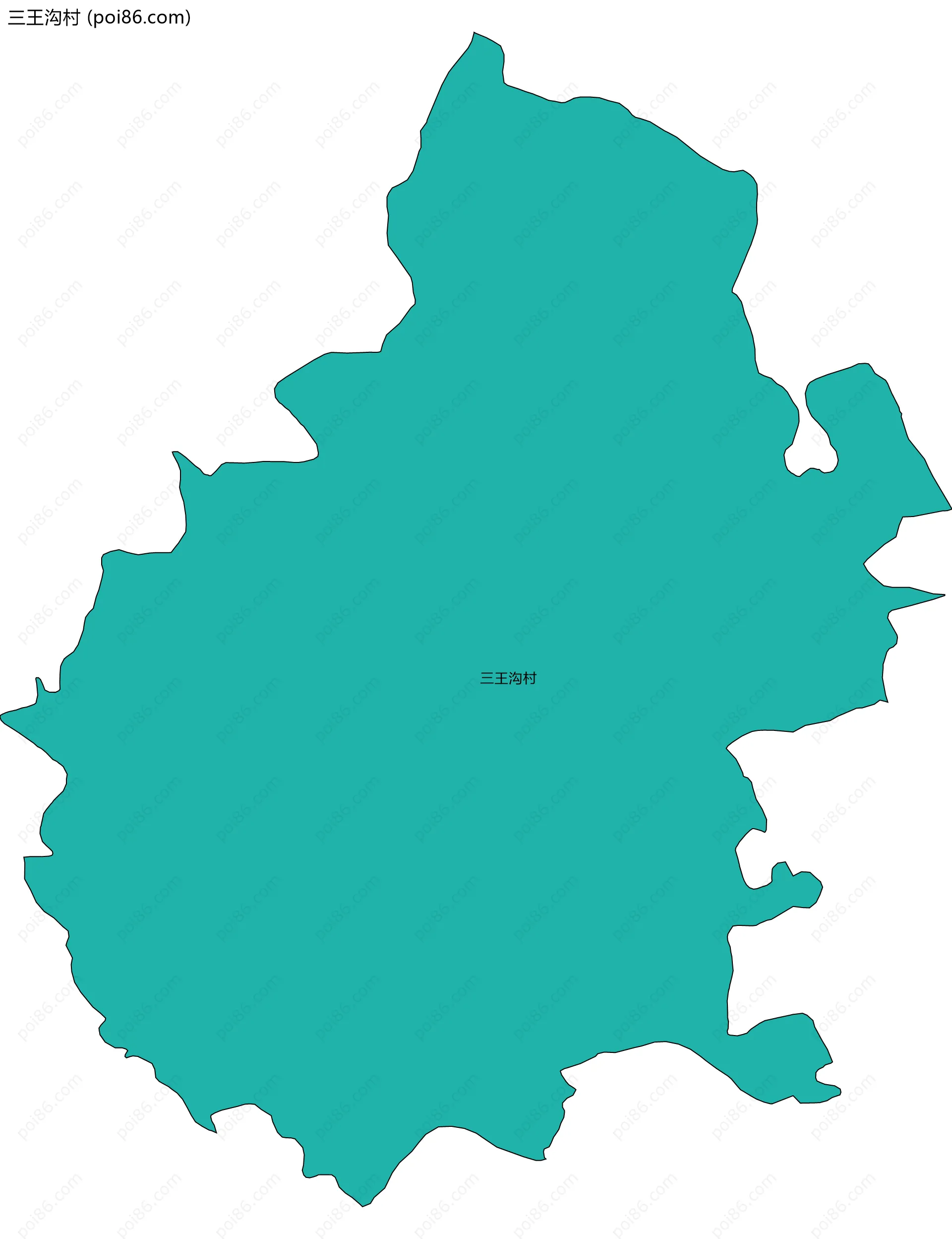 三王沟村边界地图