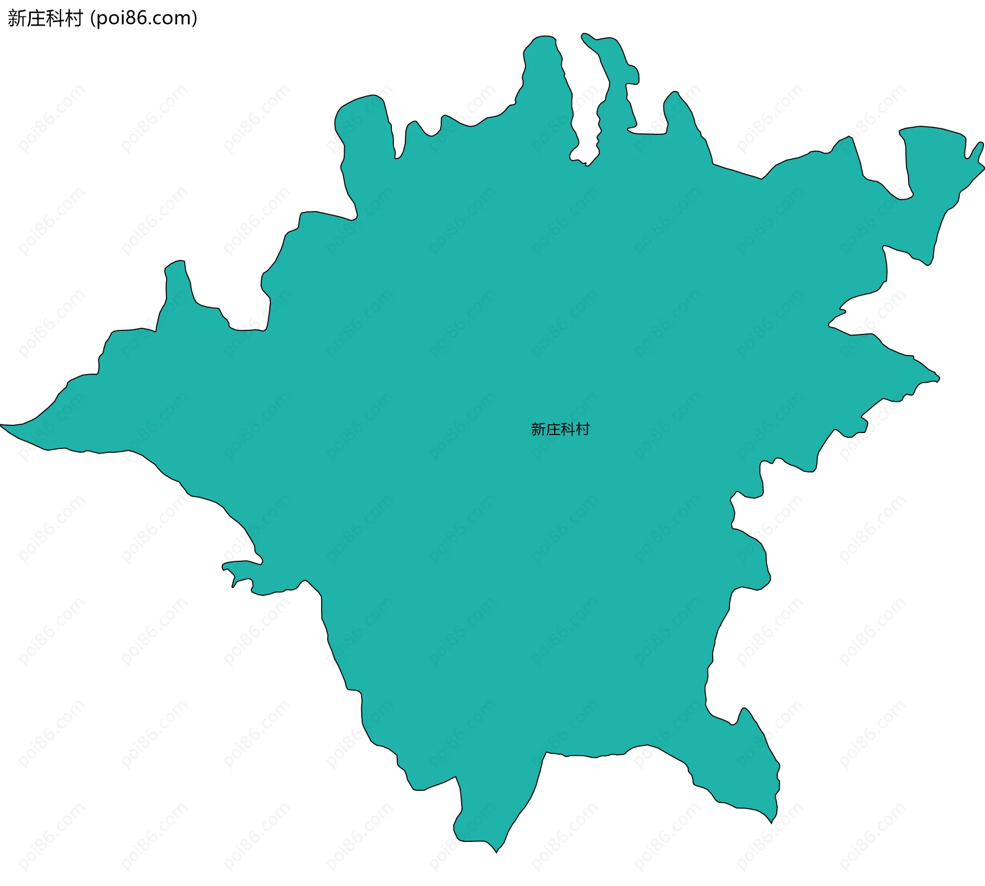 新庄科村边界地图