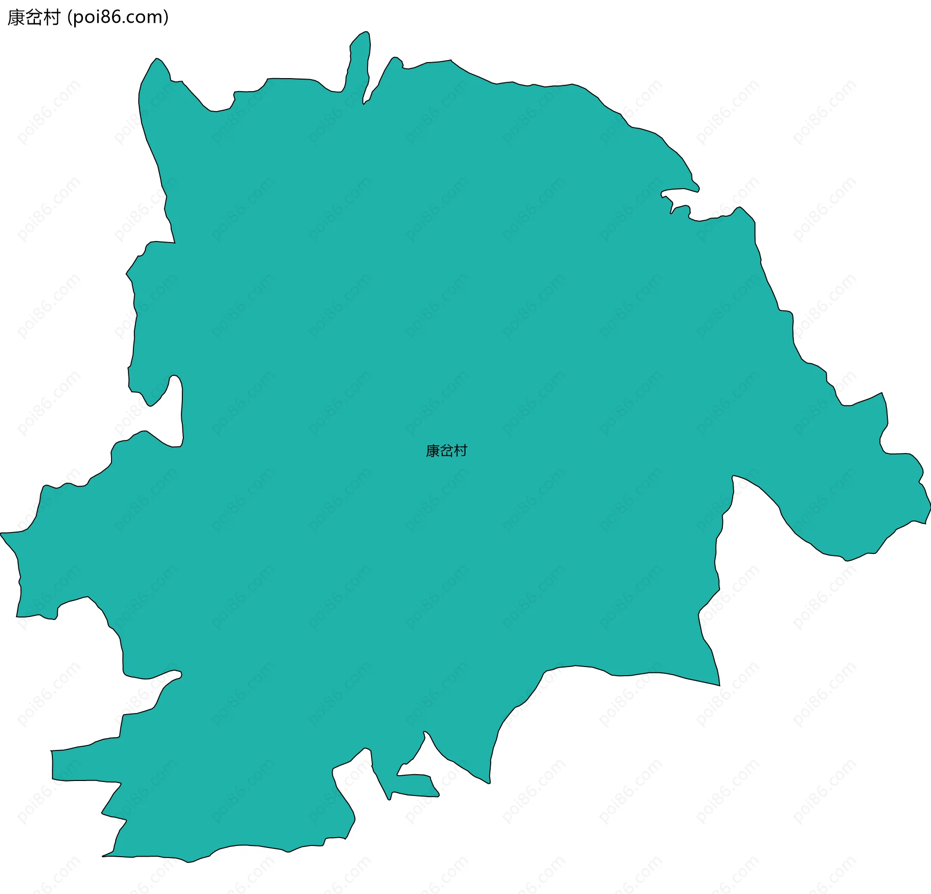 康岔村边界地图