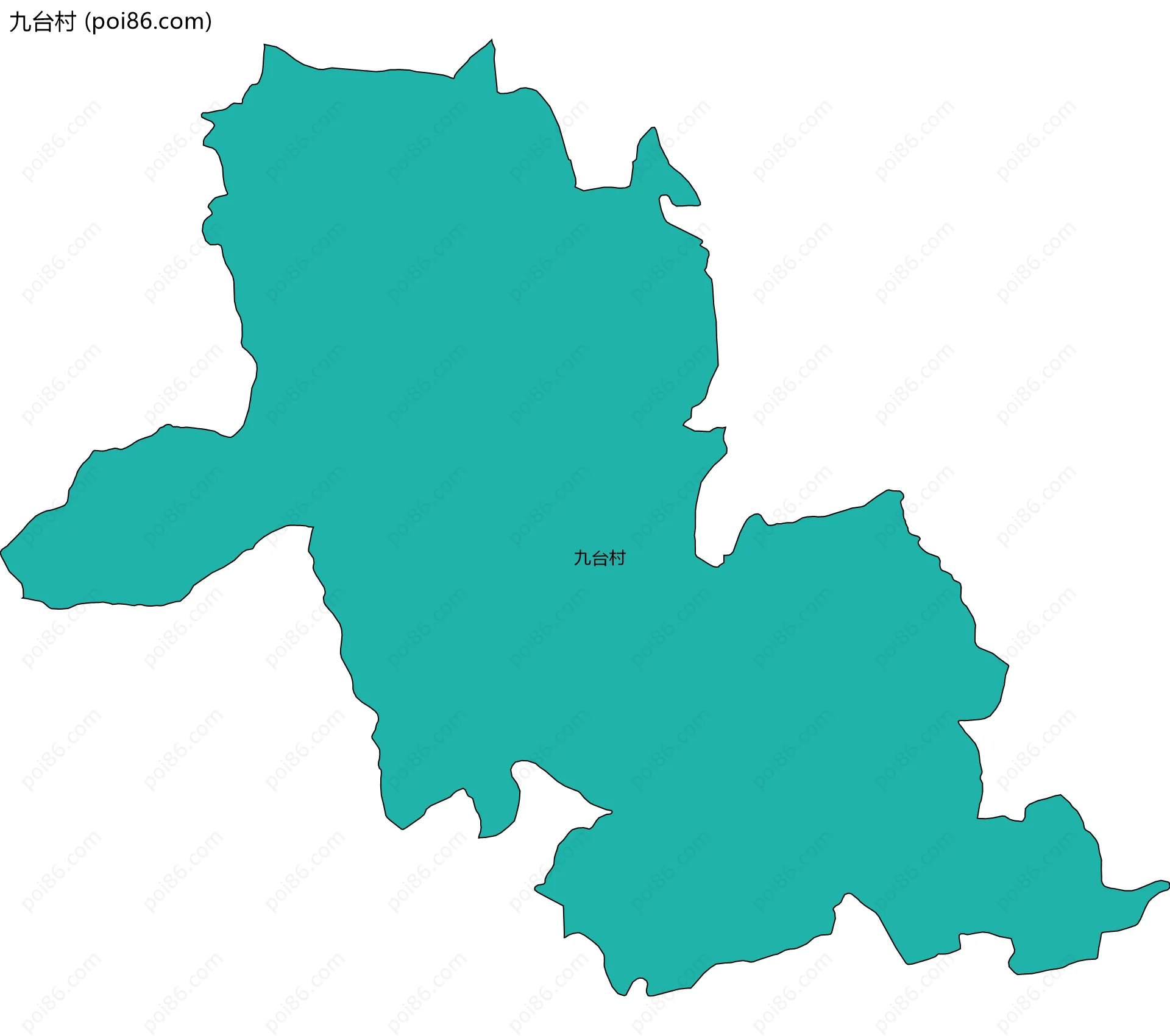 九台村边界地图