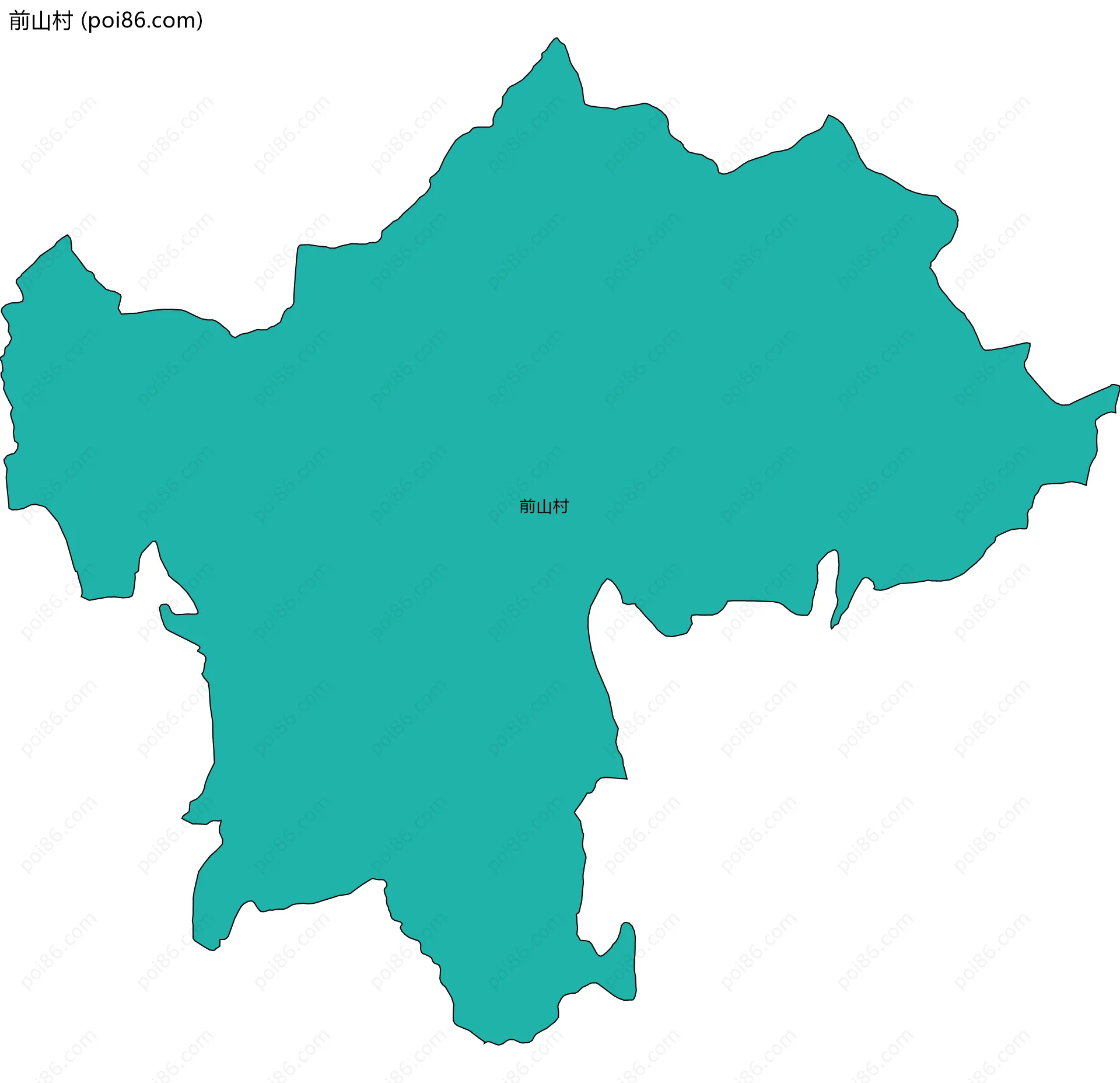 前山村边界地图