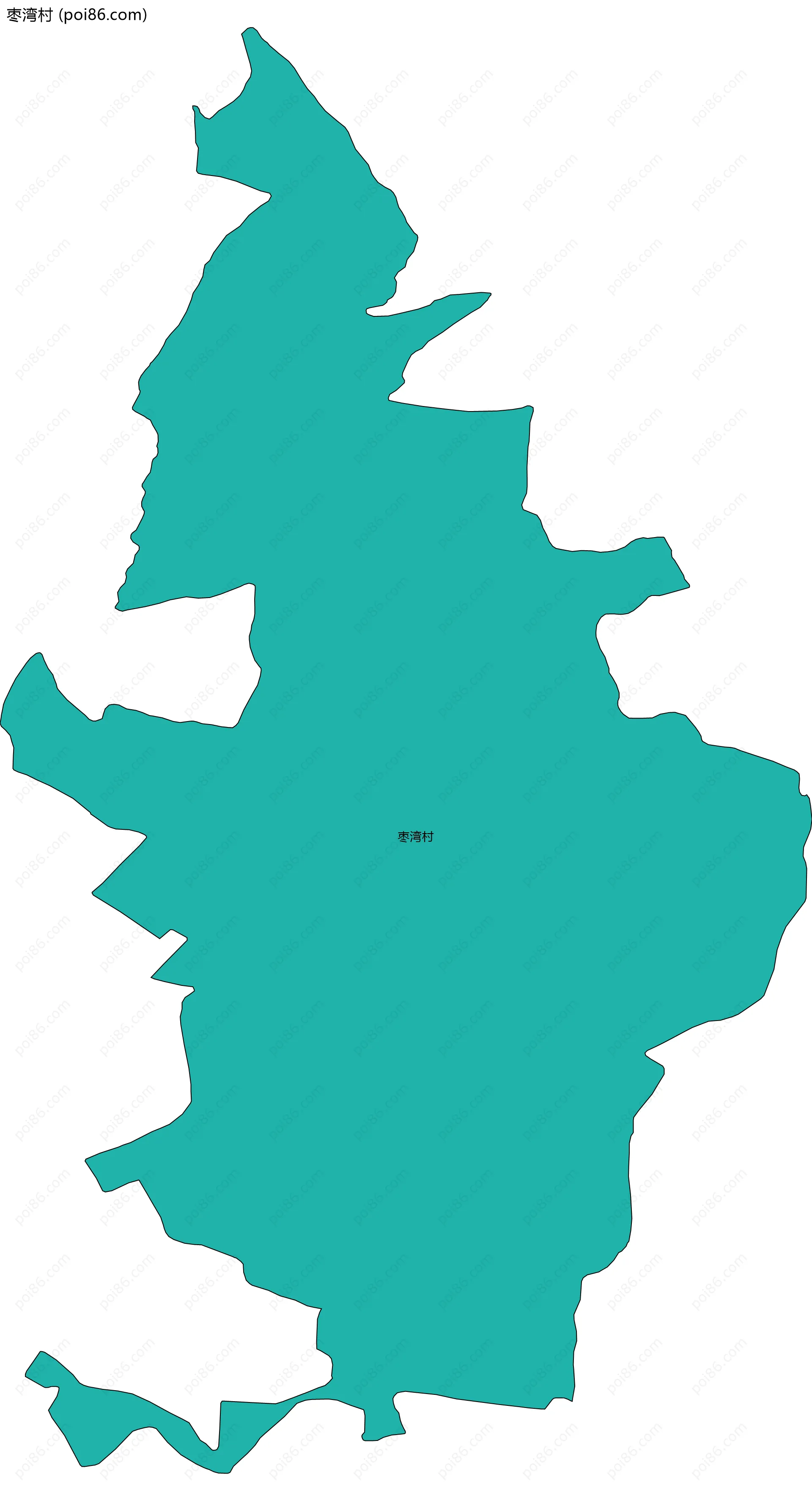 枣湾村边界地图