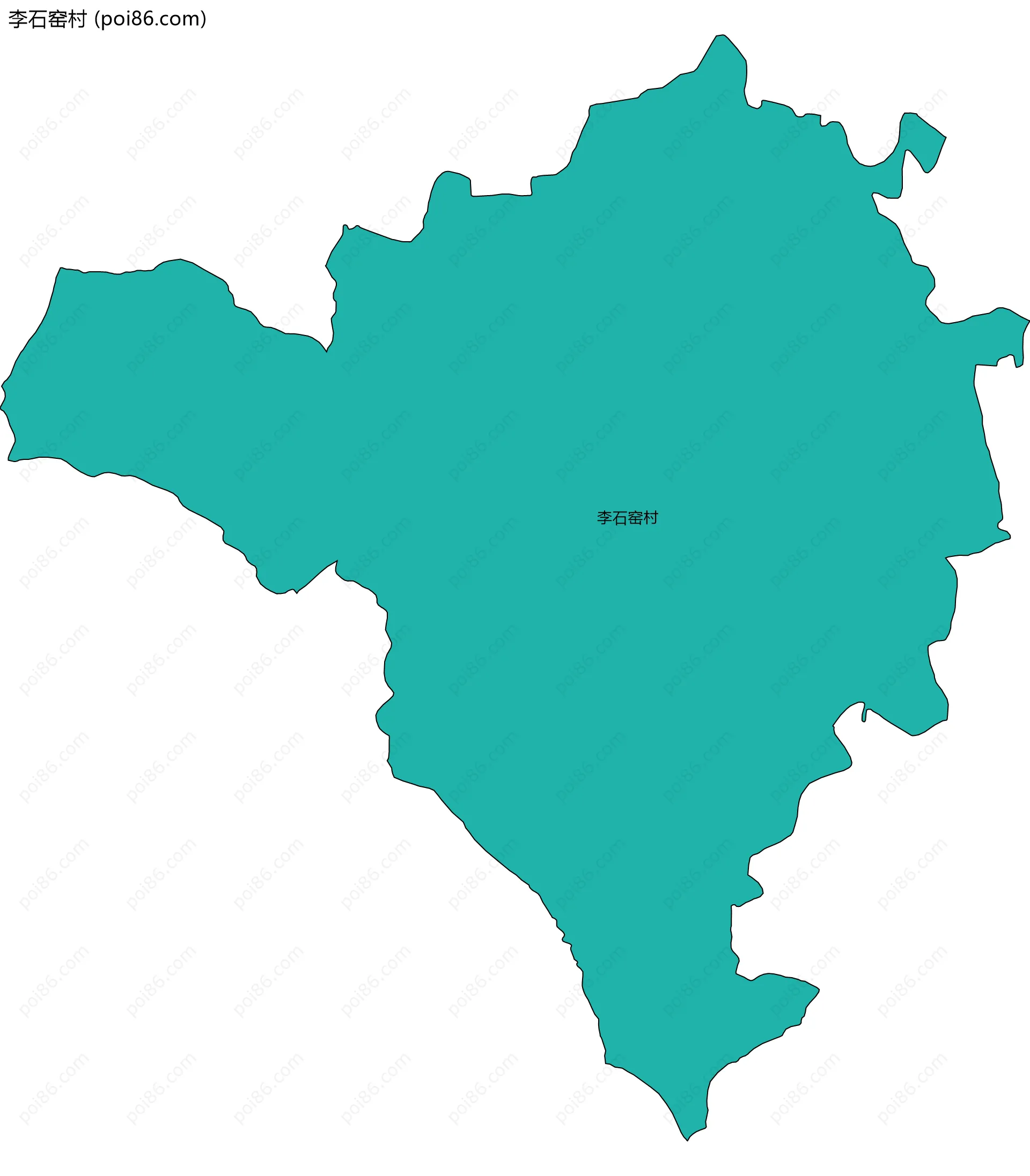 李石窑村边界地图