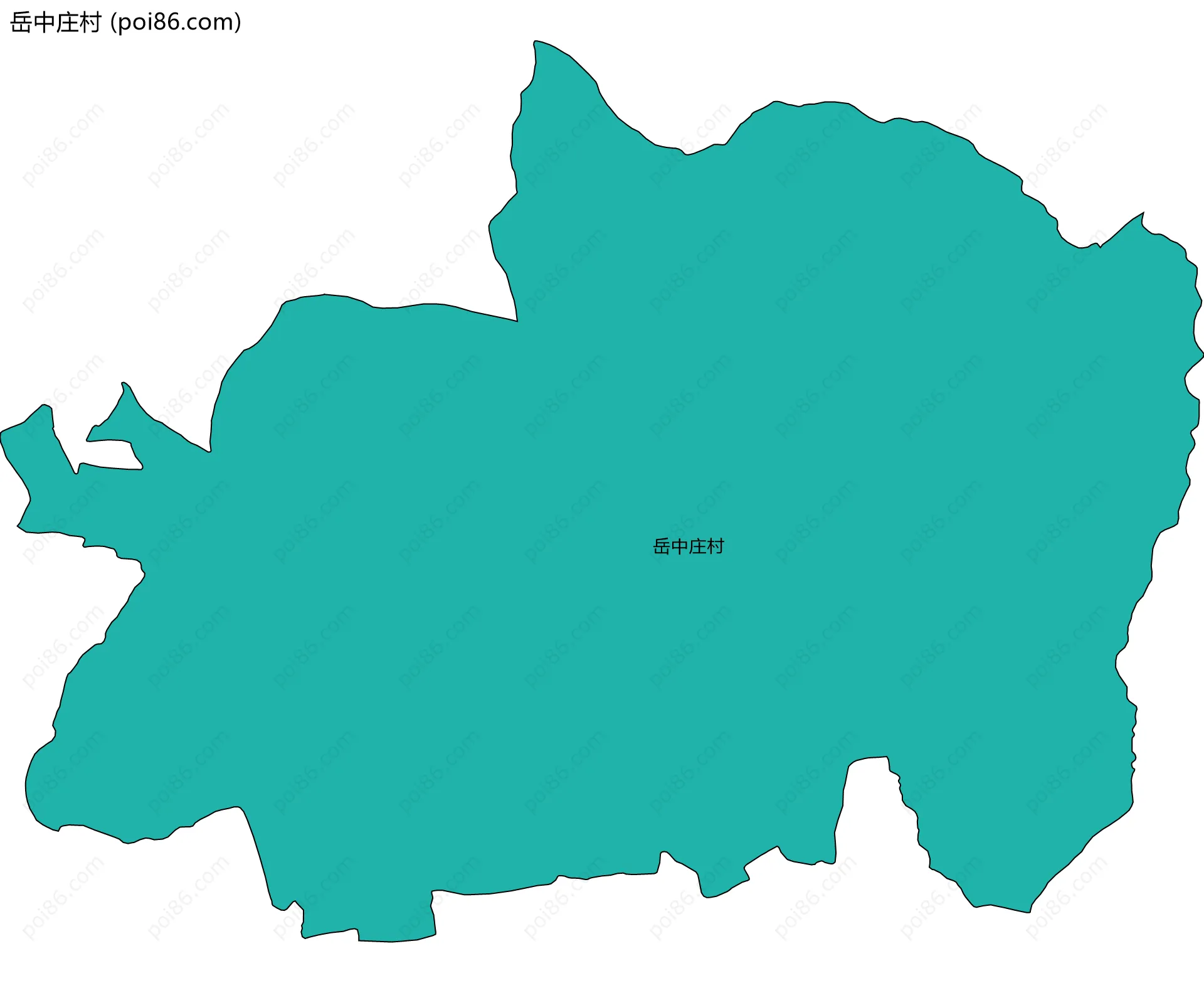 岳中庄村边界地图