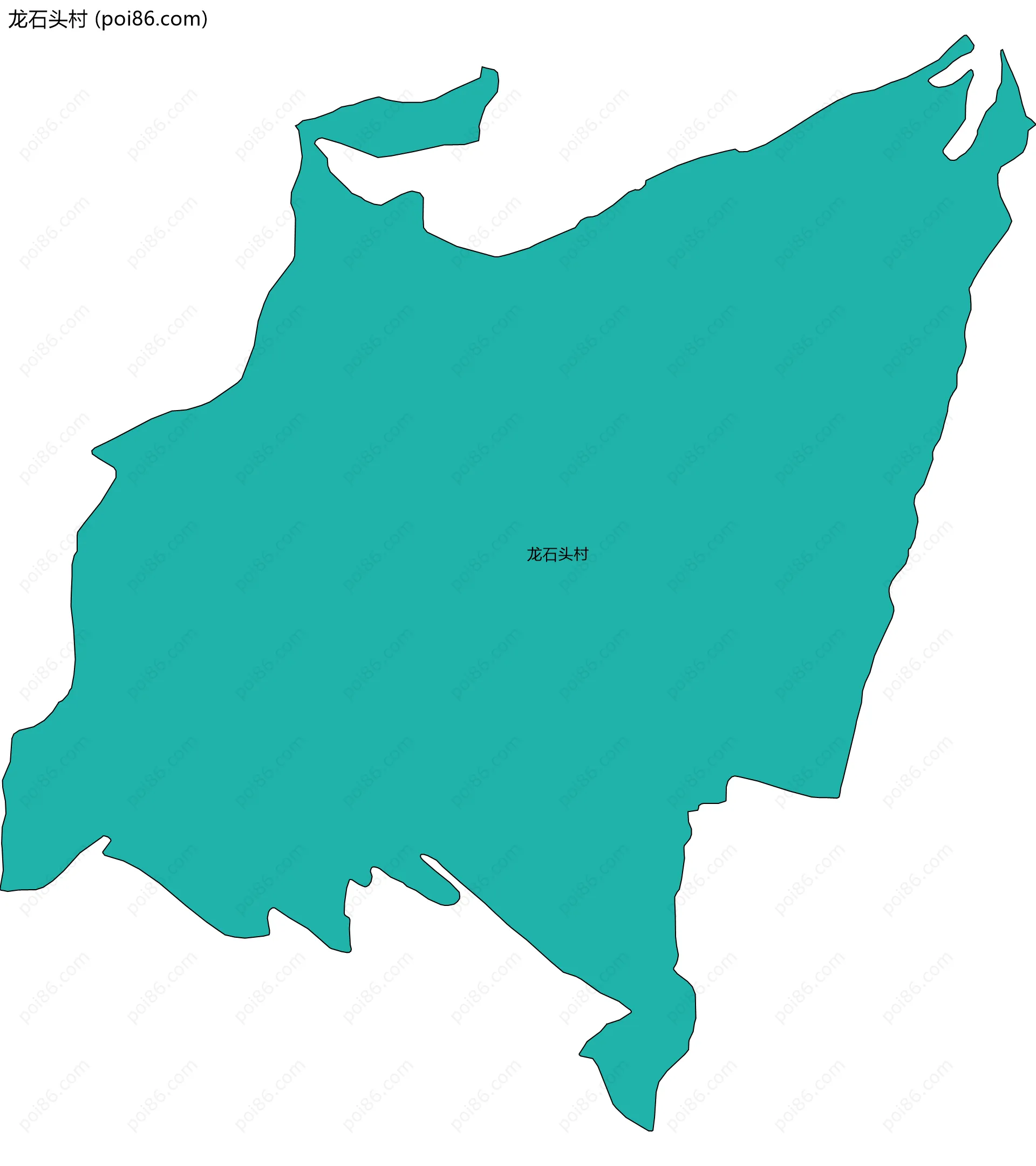 龙石头村边界地图