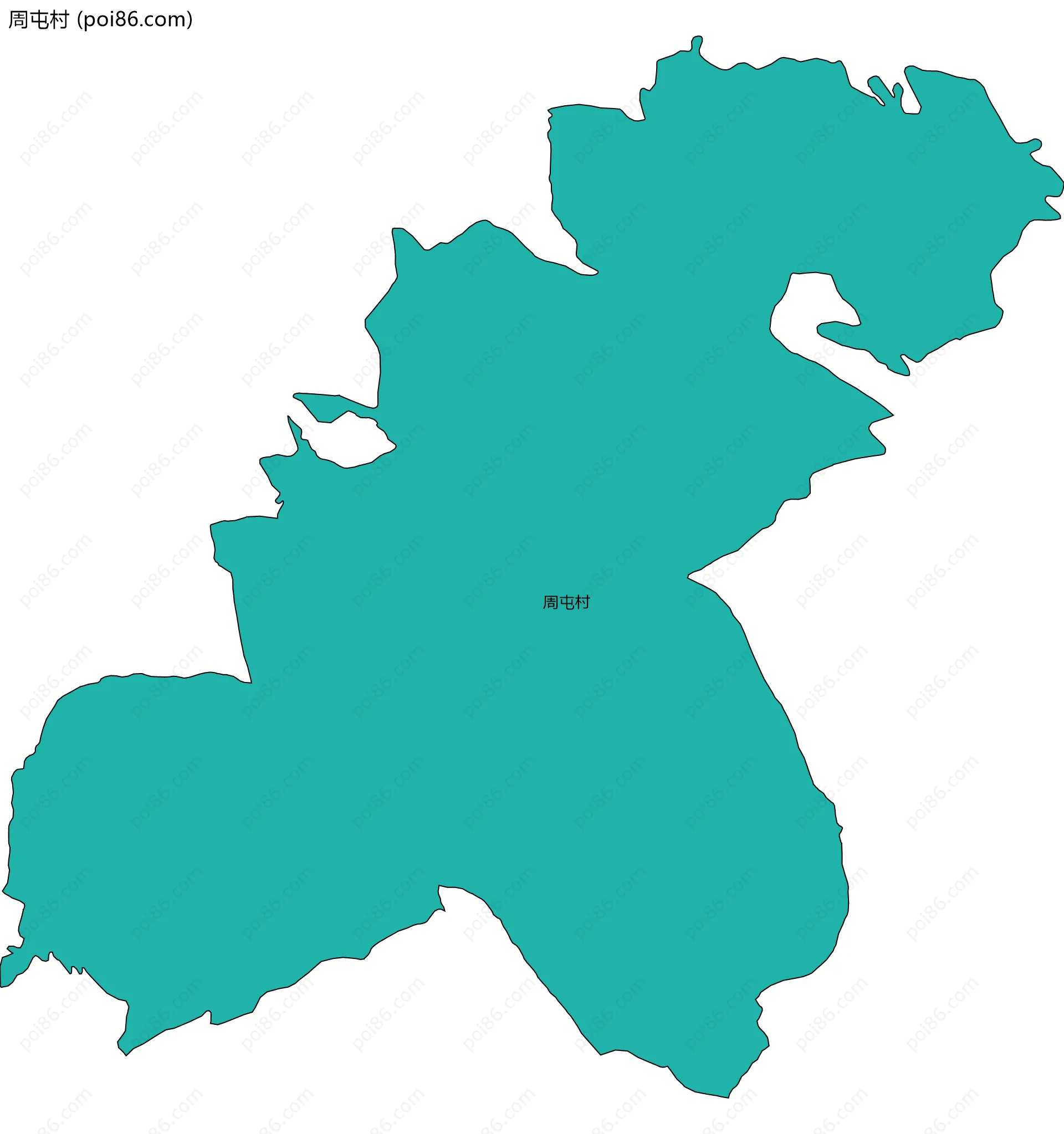 周屯村边界地图