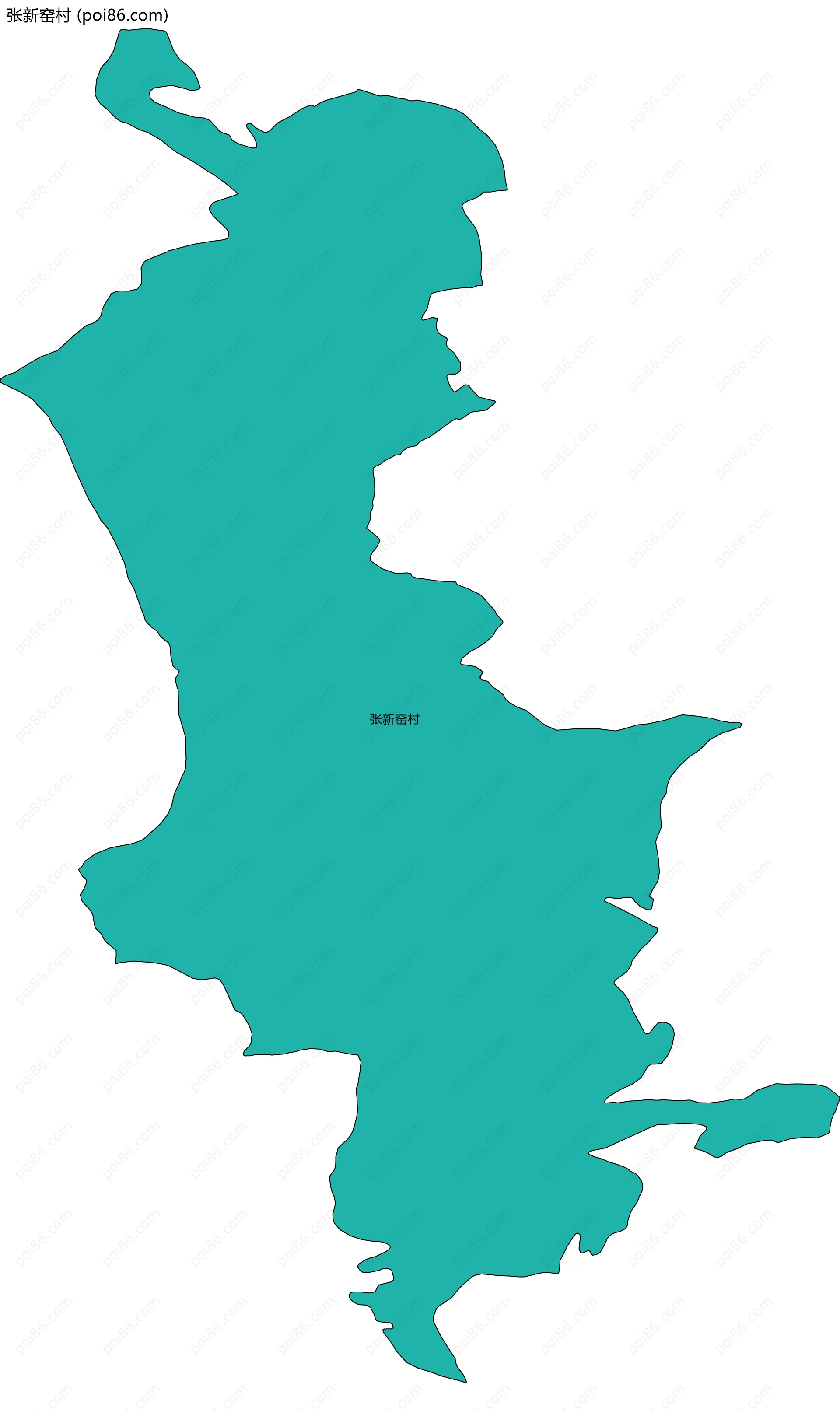 张新窑村边界地图