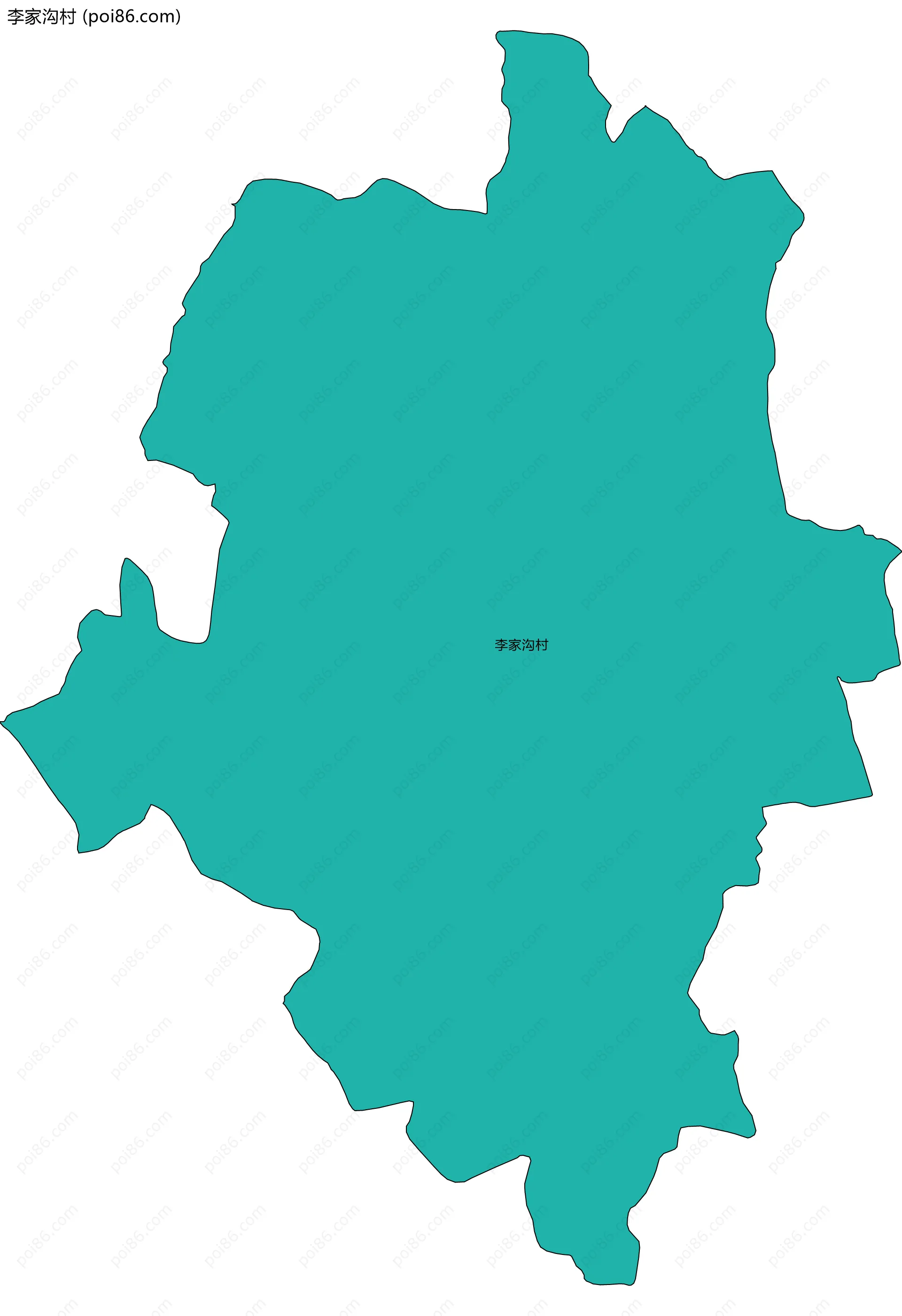 李家沟村边界地图