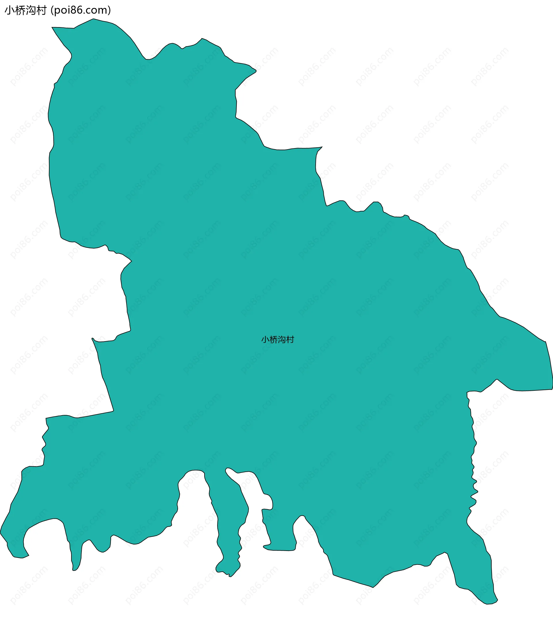 小桥沟村边界地图