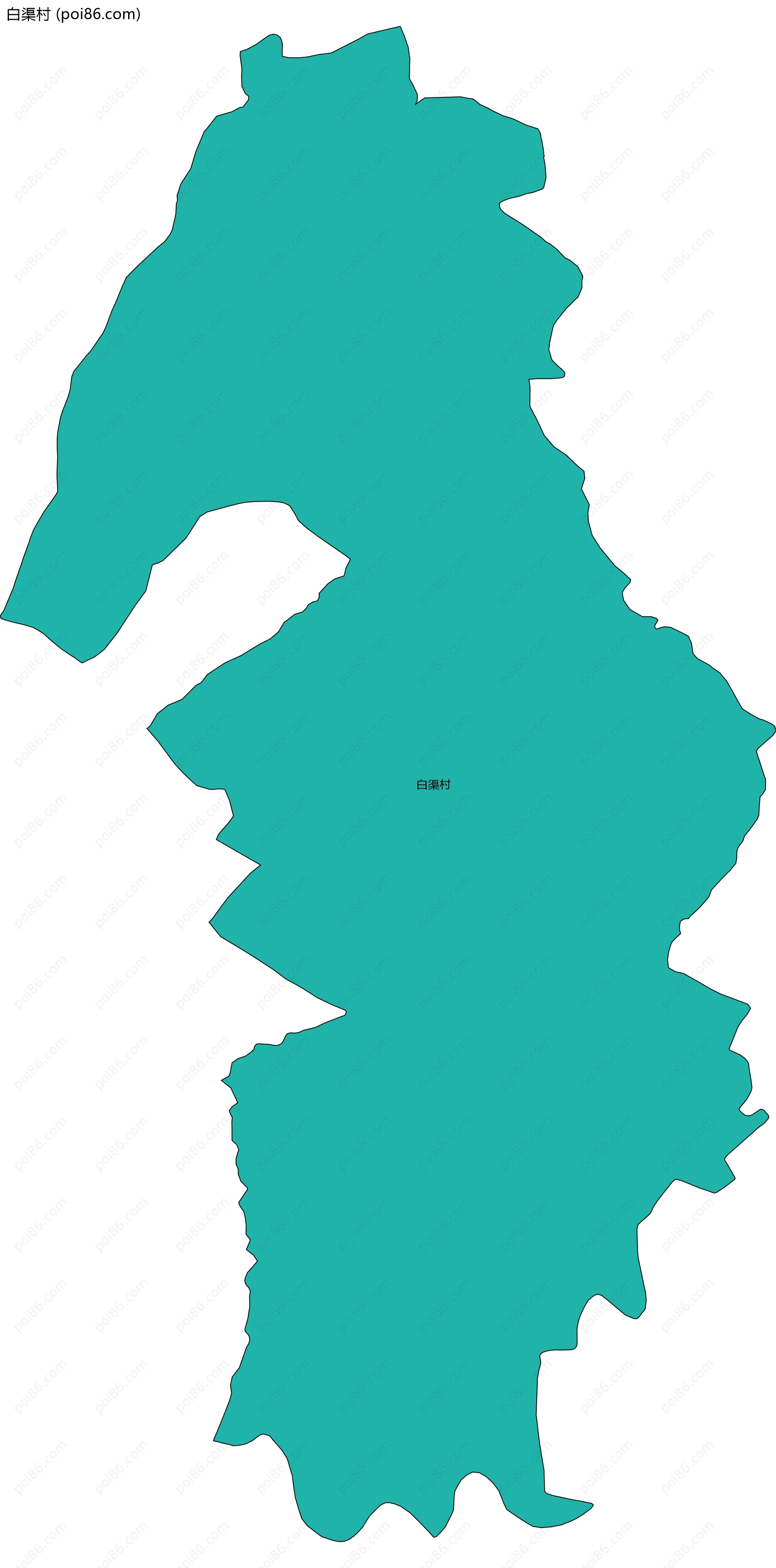 白渠村边界地图