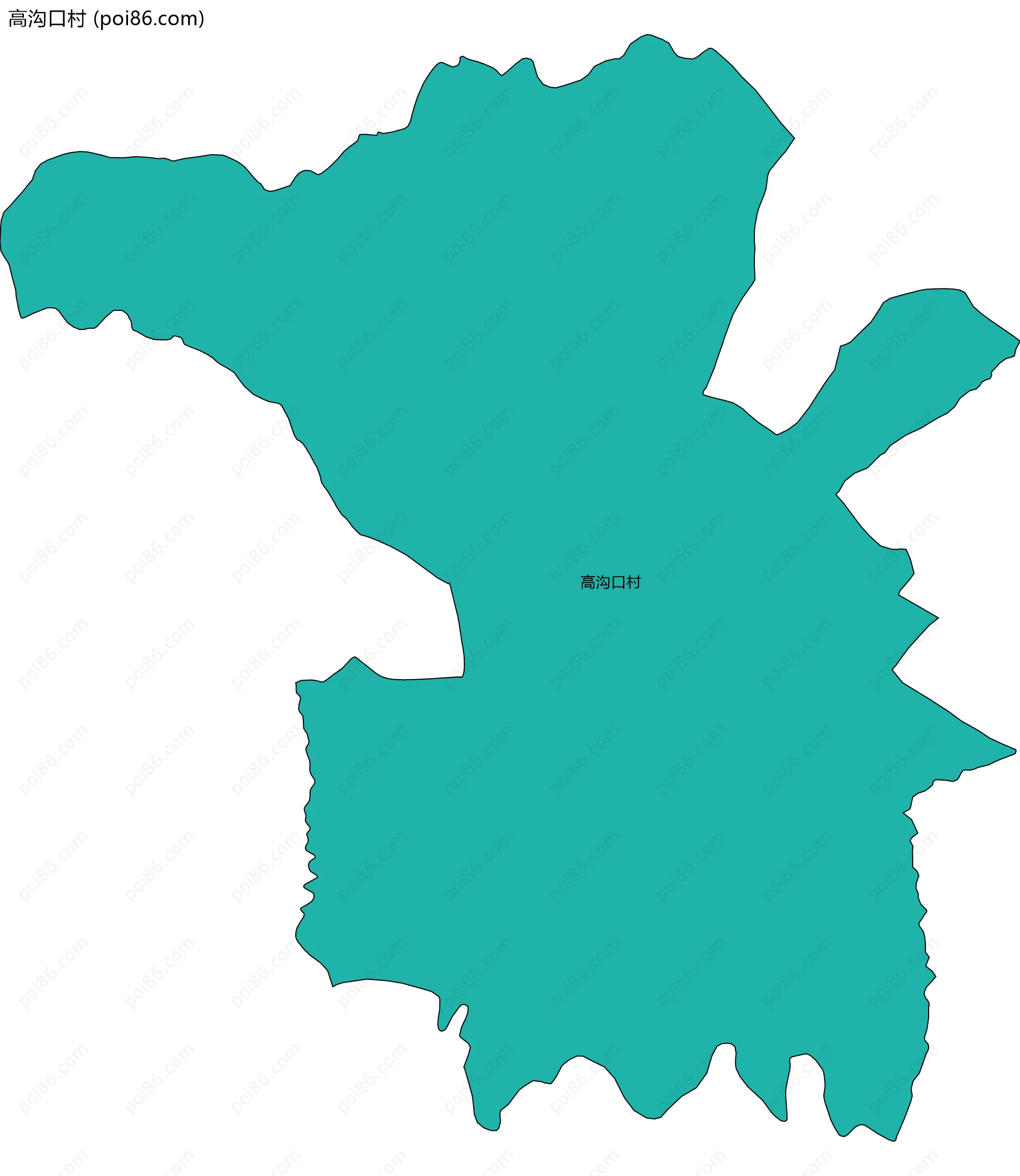 高沟口村边界地图