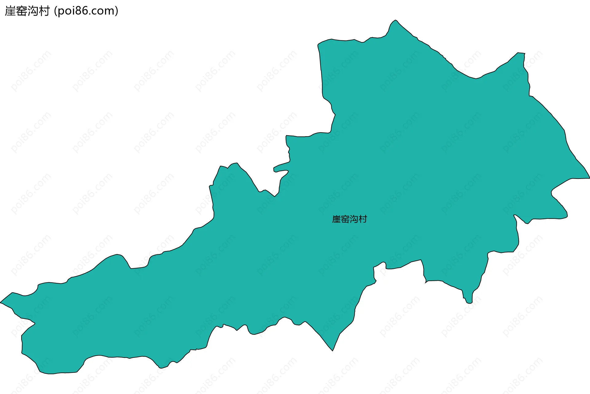 崖窑沟村边界地图