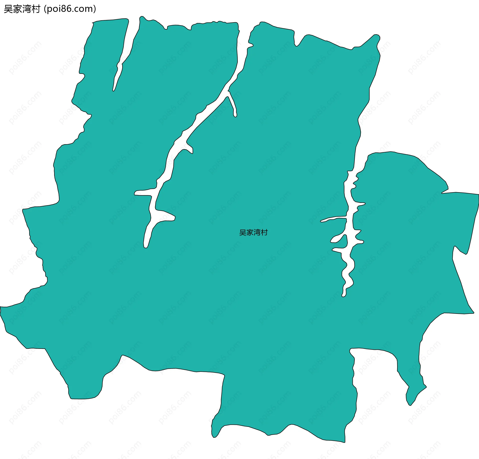 吴家湾村边界地图