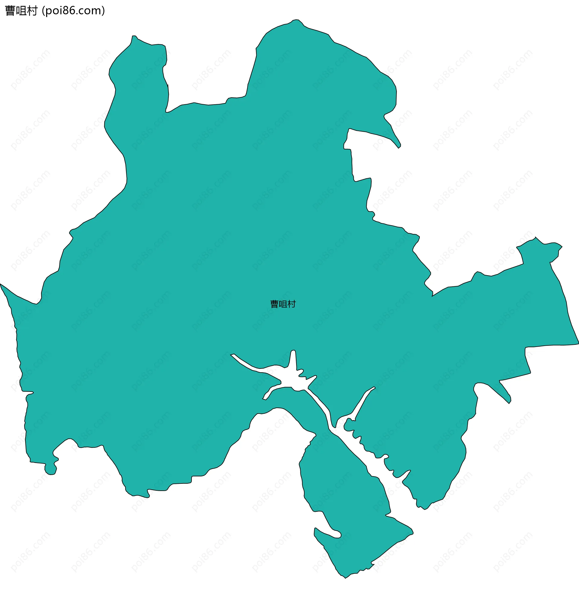曹咀村边界地图