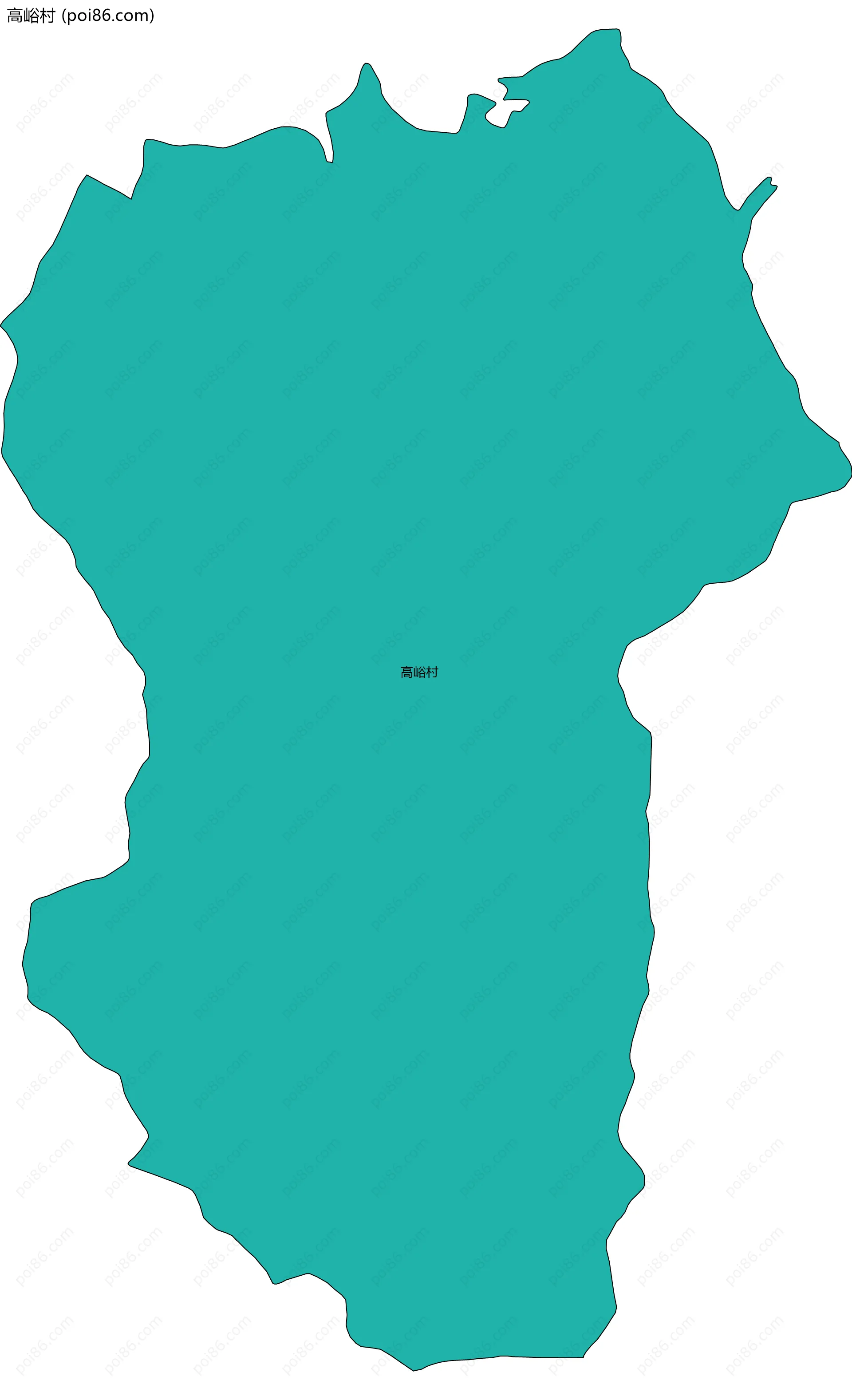 高峪村边界地图