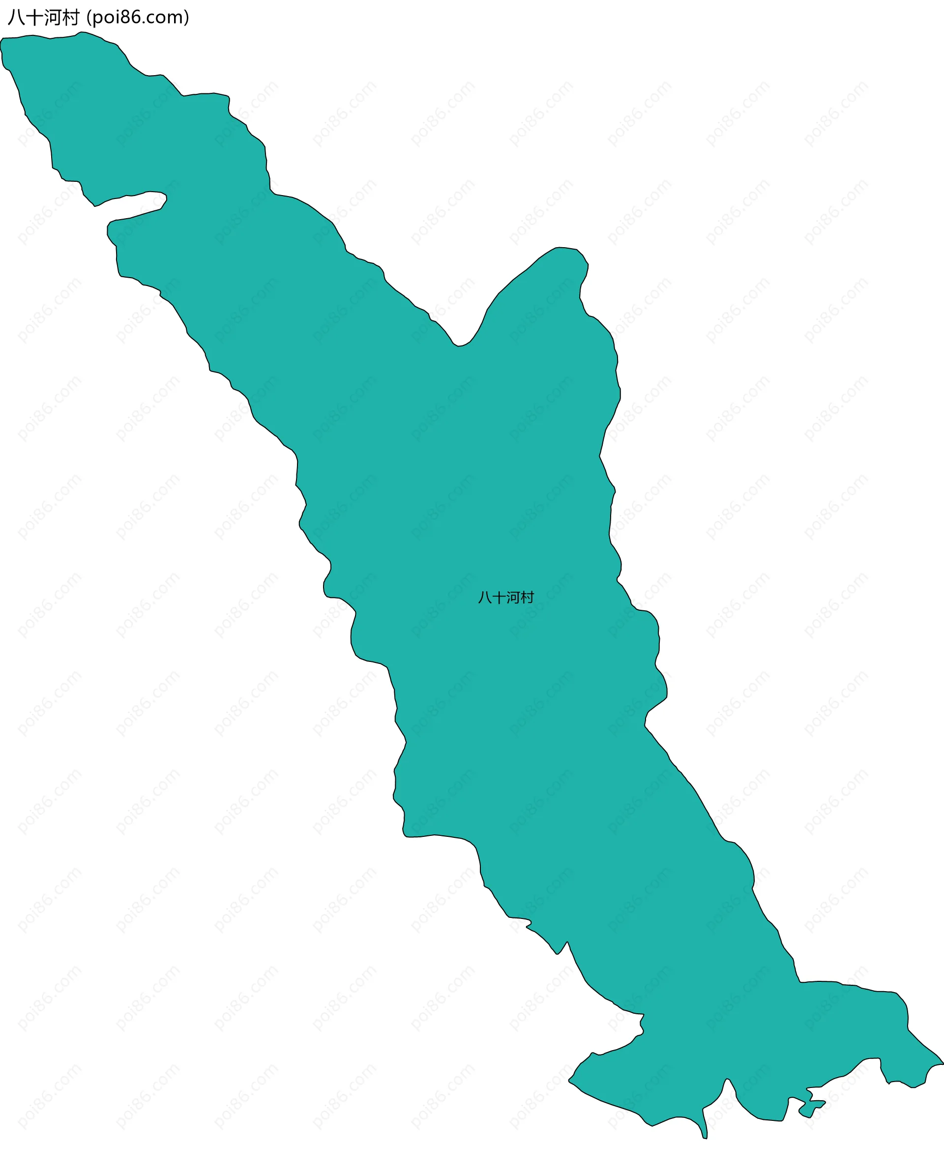 八十河村边界地图