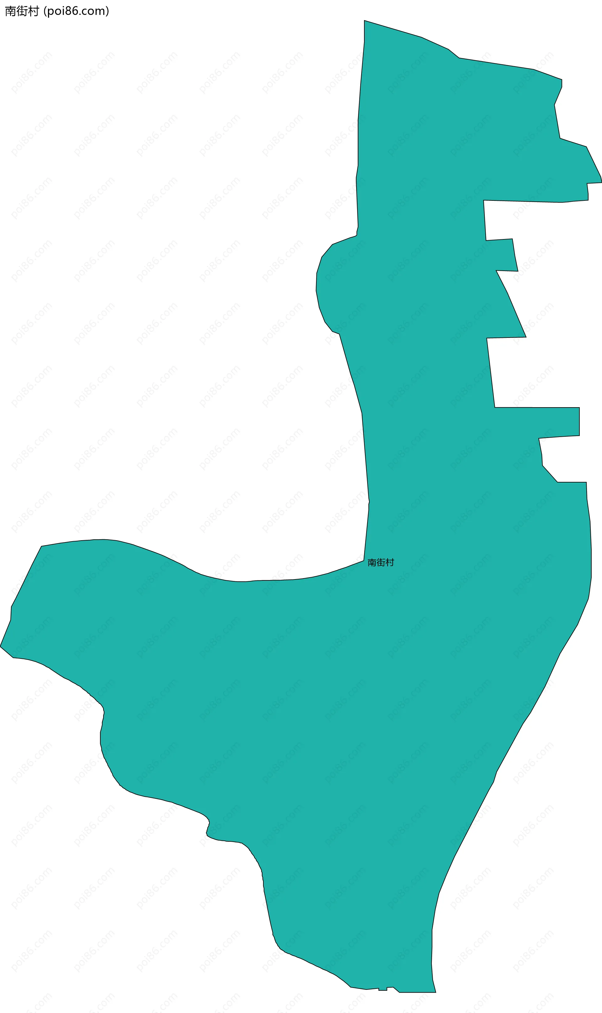 南街村边界地图