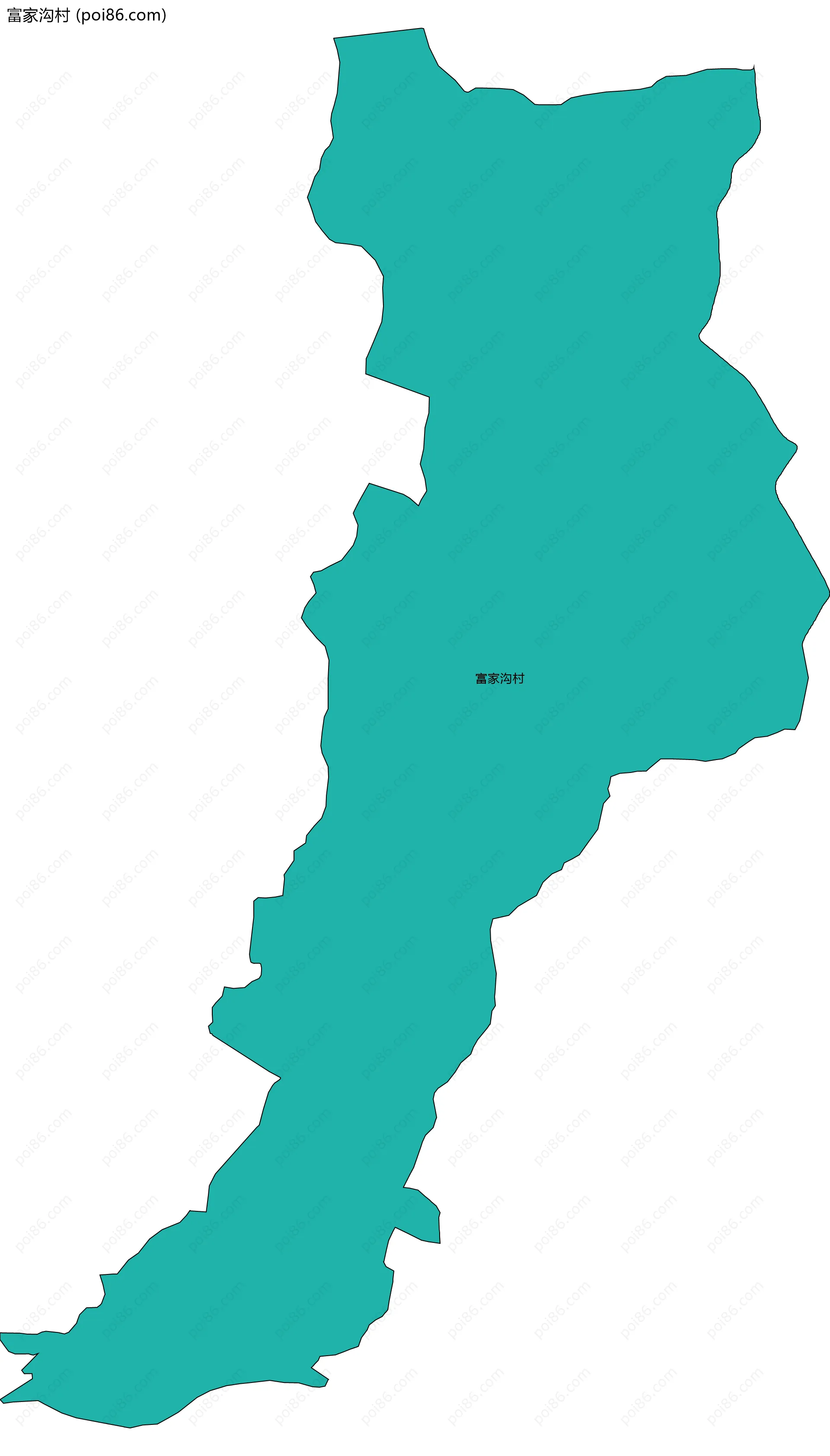 富家沟村边界地图