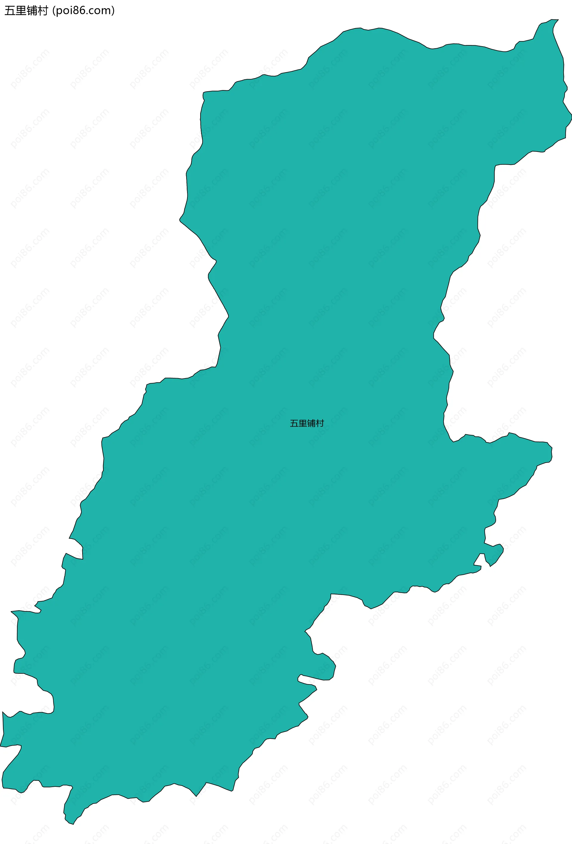 五里铺村边界地图