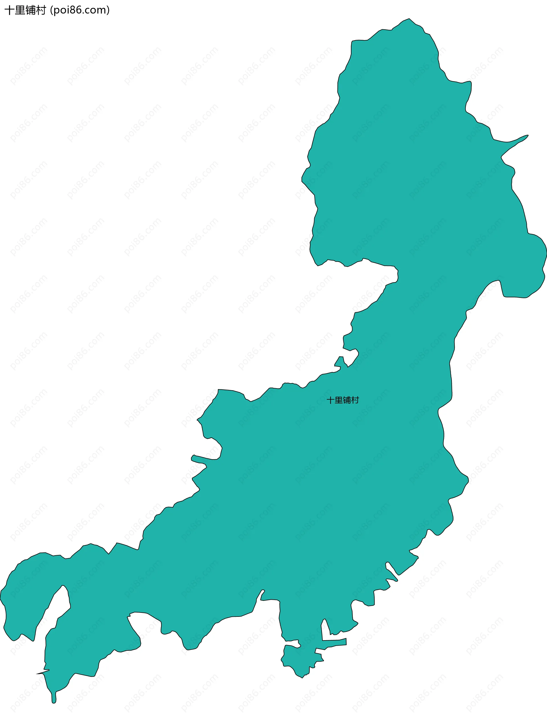 十里铺村边界地图