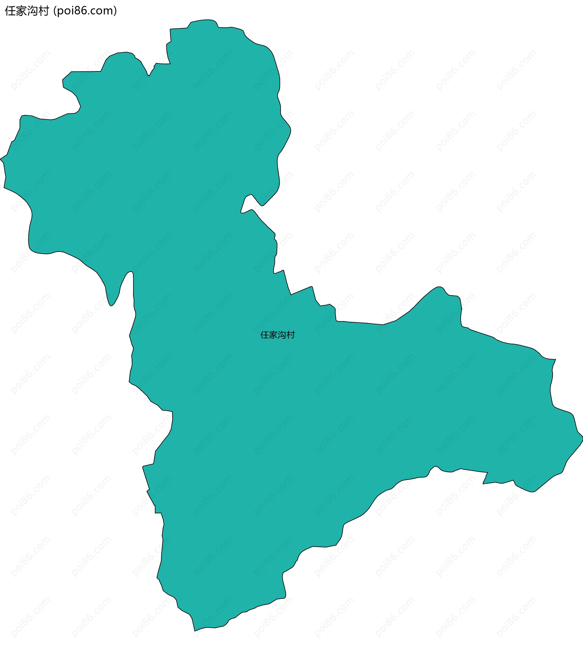 任家沟村边界地图