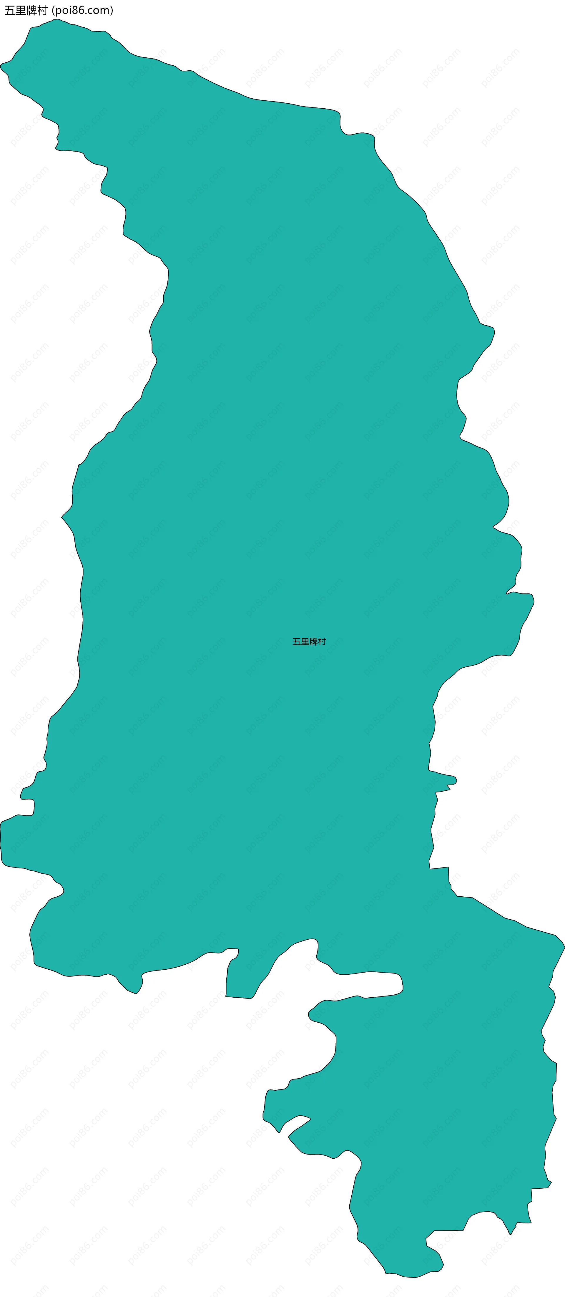 五里牌村边界地图